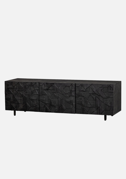 Counter TV Unit – Black Mango Wood