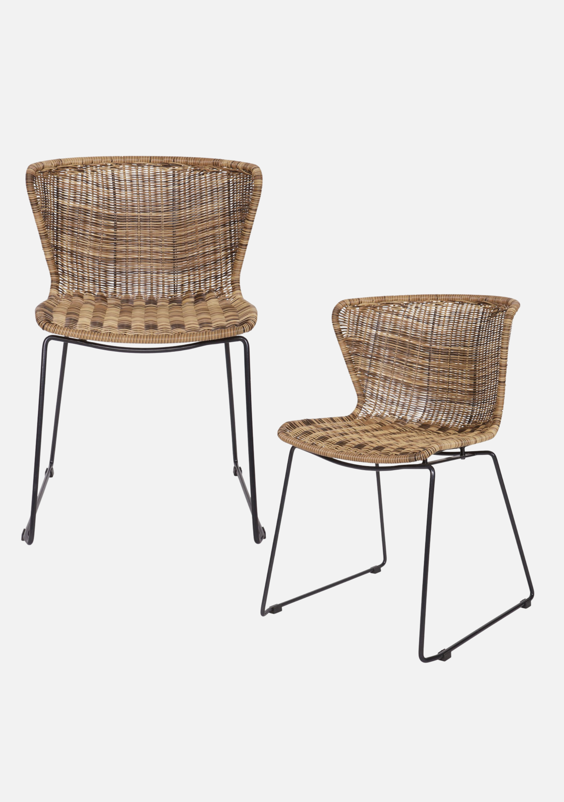 WINGS GARDEN CHAIR NATURAL - SET OF 2 - Elara Maison