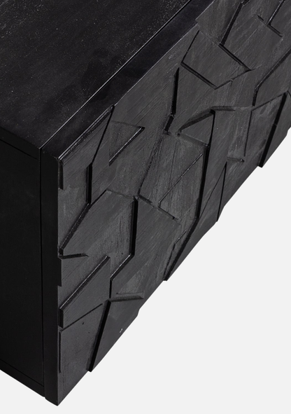 Counter TV Unit – Black Mango Wood