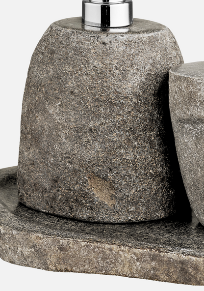 Gara Stone Bathroom Set – Natural - Elara Maison