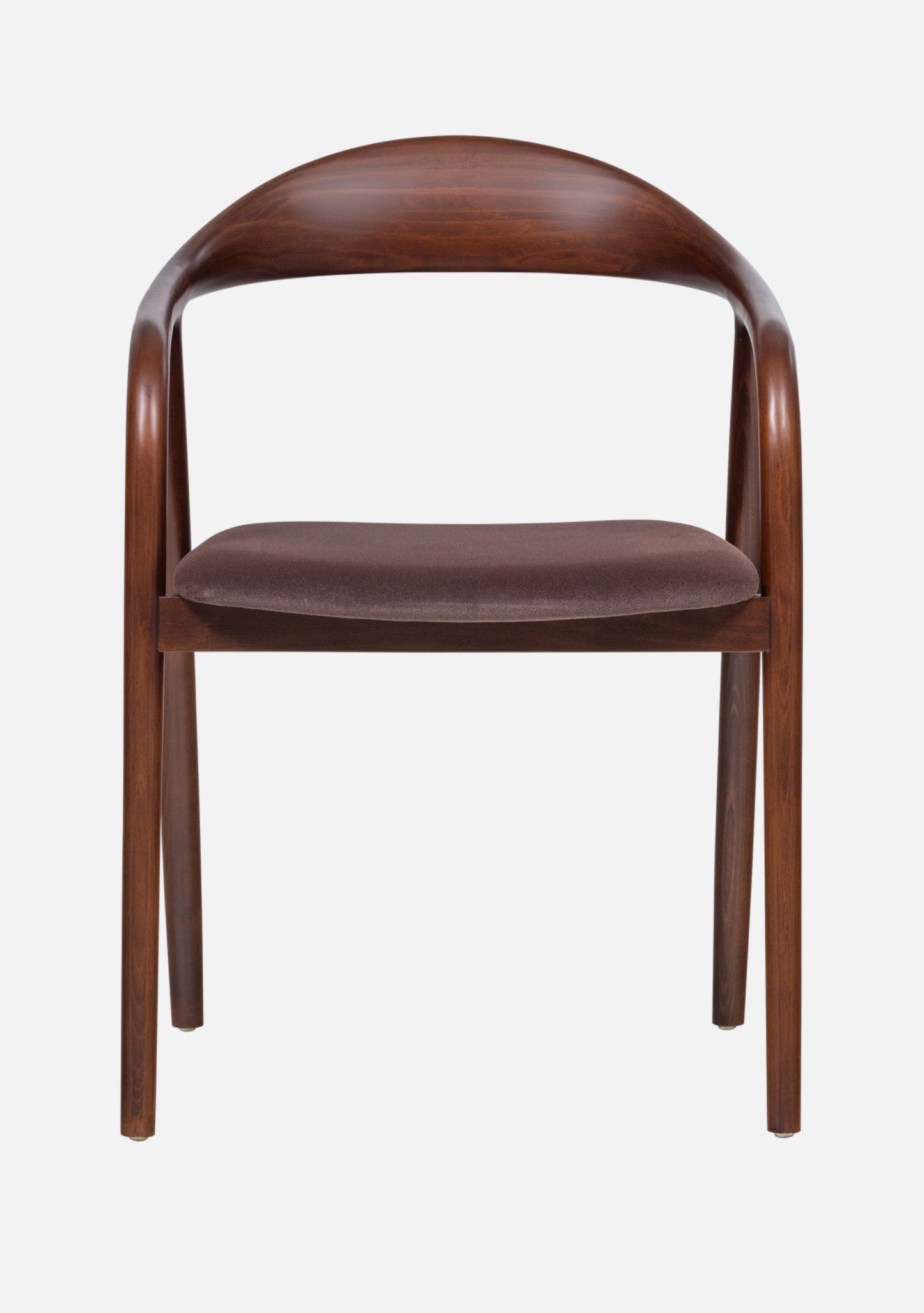 Bran Dining Chair – FSC® Beech Wood & Velvet, Brown Set of 2 - Elara Maison