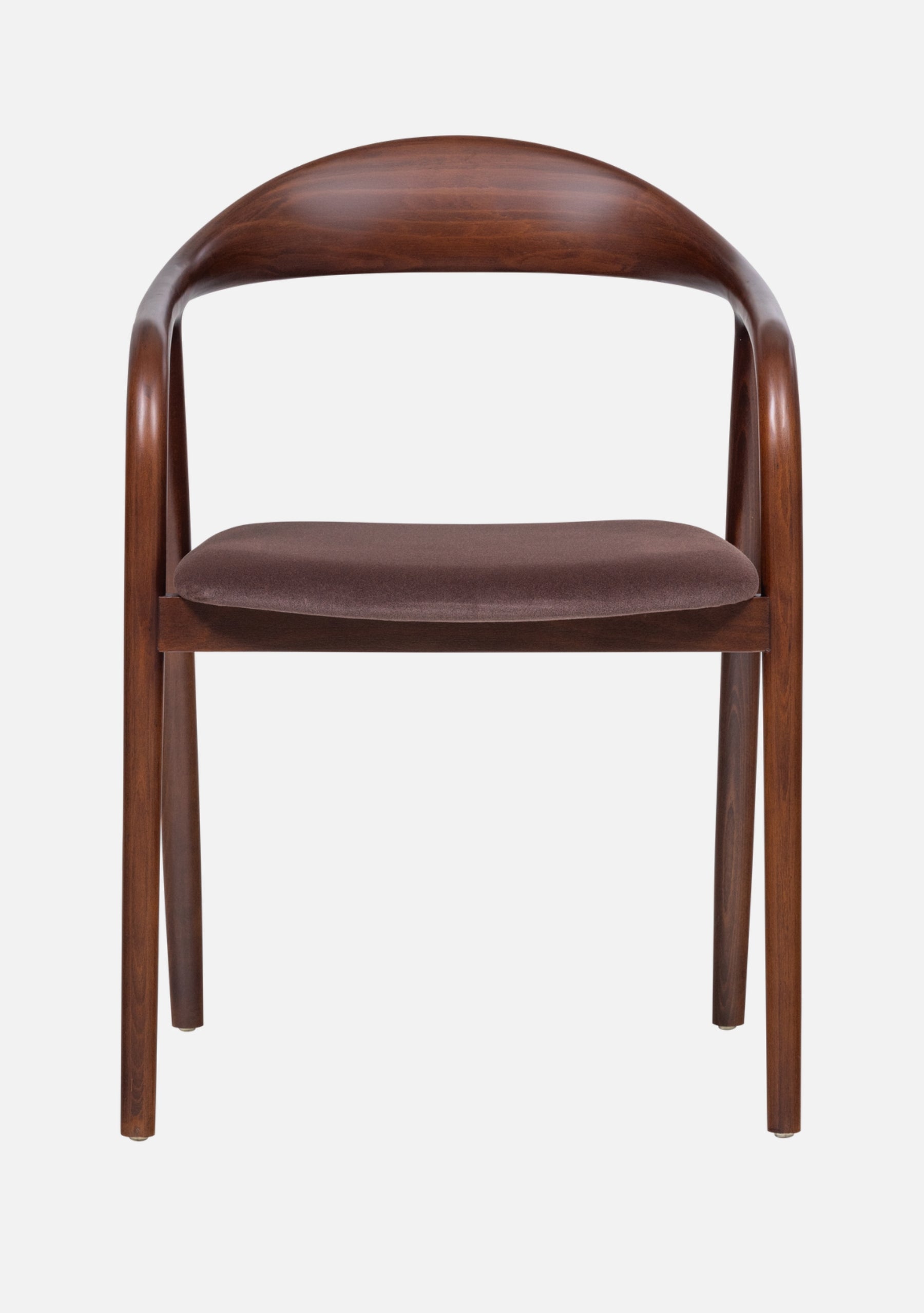 Bran Dining Chair – FSC® Beech Wood & Velvet, Brown Set of 2 - Elara Maison