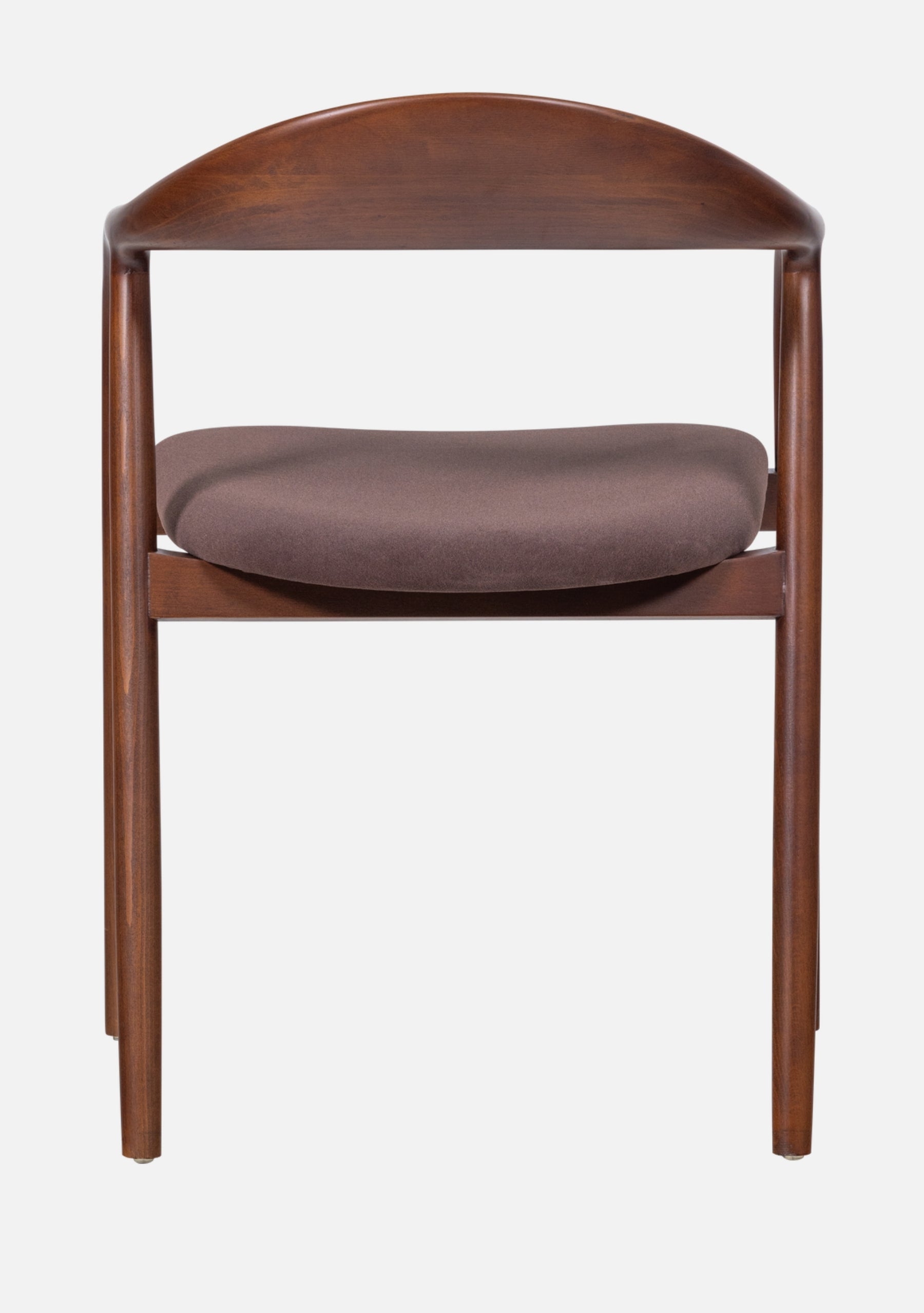 Bran Dining Chair – FSC® Beech Wood & Velvet, Brown Set of 2 - Elara Maison