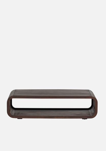 Kinu Coffee Table – FSC® Mango Wood Dark Brown - Elara Maison