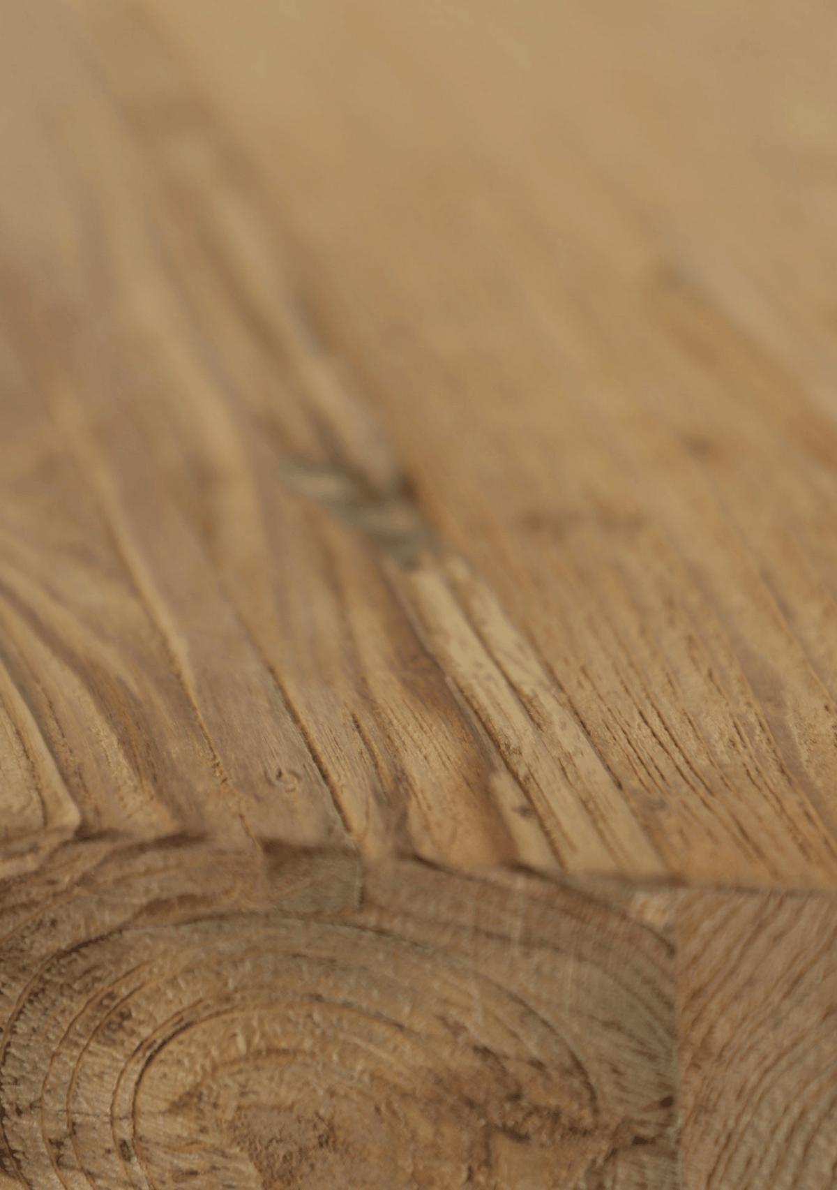 Nysted Reclaimed Teak Wood Round Coffee Table - Elara Maison