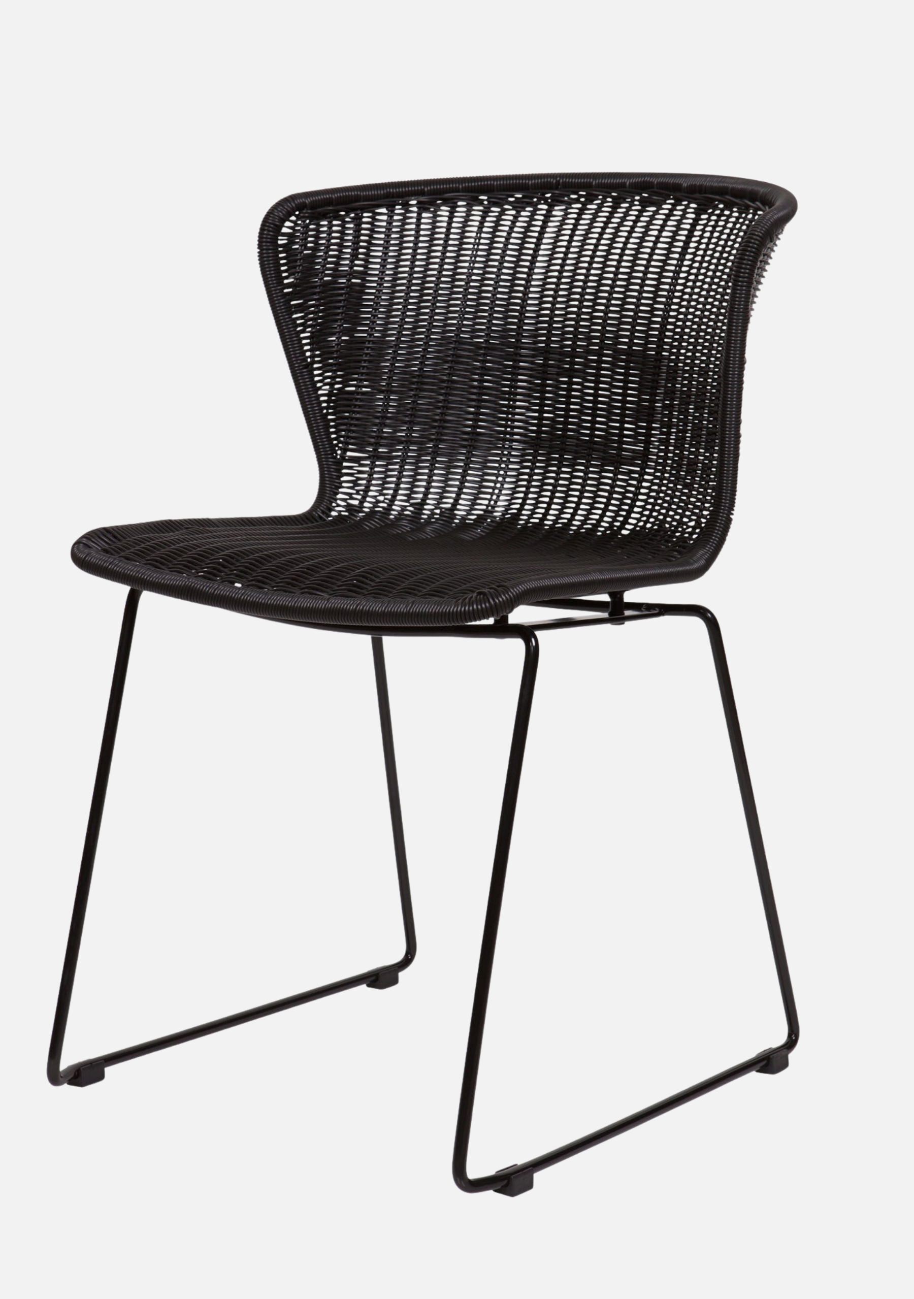 WINGS GARDEN CHAIR BLACK - SET OF 2 - Elara Maison