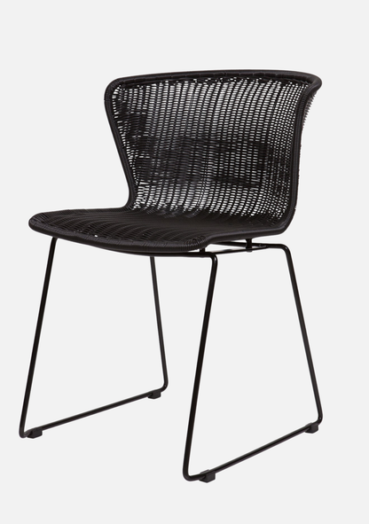 WINGS GARDEN CHAIR BLACK - SET OF 2 - Elara Maison