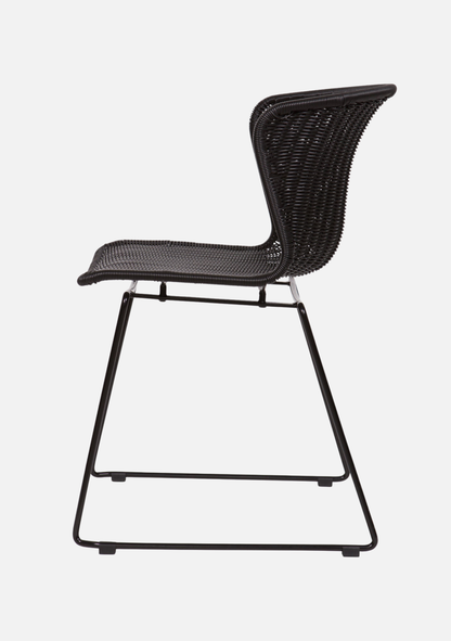 WINGS GARDEN CHAIR BLACK - SET OF 2 - Elara Maison