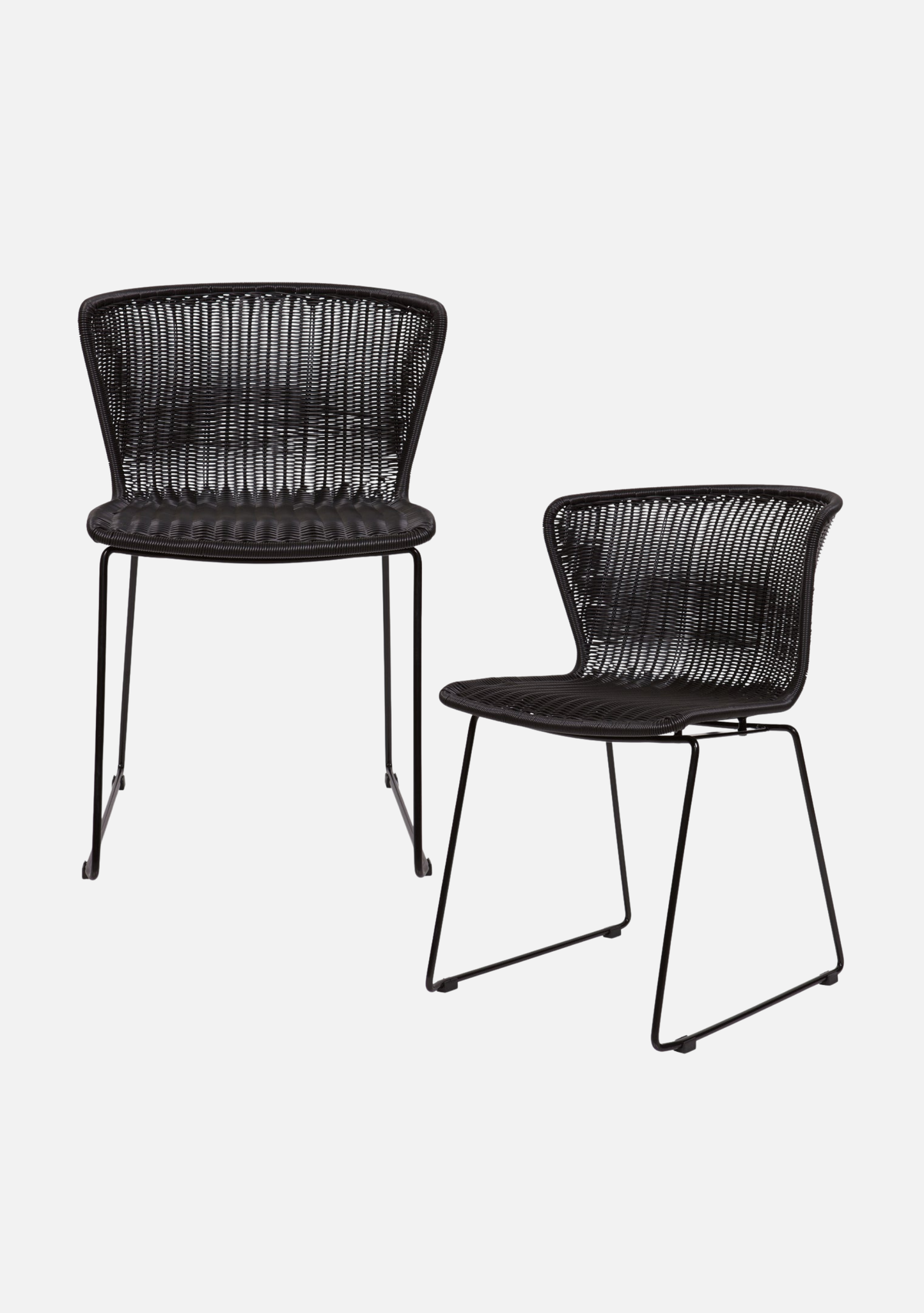 WINGS GARDEN CHAIR BLACK - SET OF 2 - Elara Maison