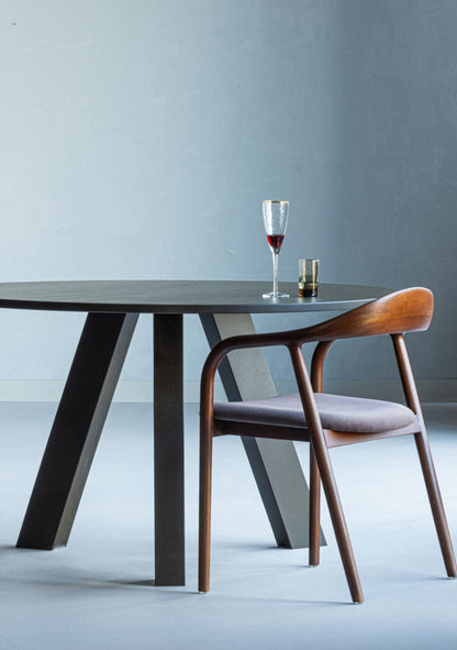 Bran Dining Chair – FSC® Beech Wood & Velvet, Brown Set of 2 - Elara Maison