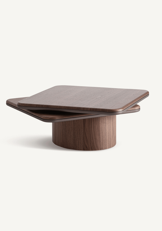 Kexby Walnut Veneer Designer Coffee Table