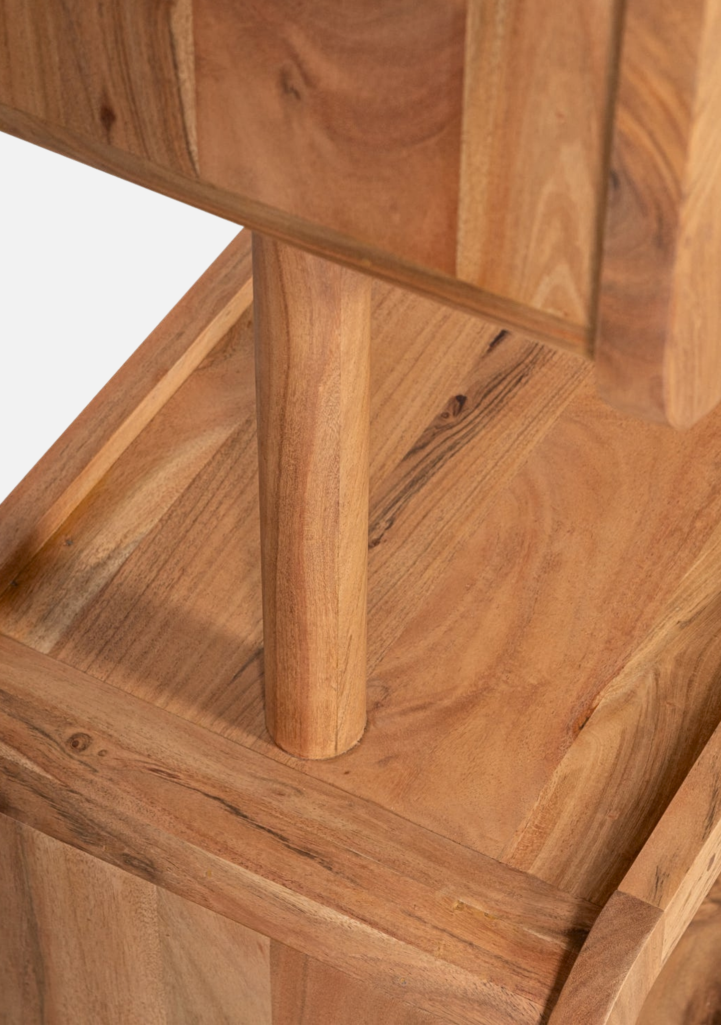 Rattle Display Cabinet – Natural Acacia Wood