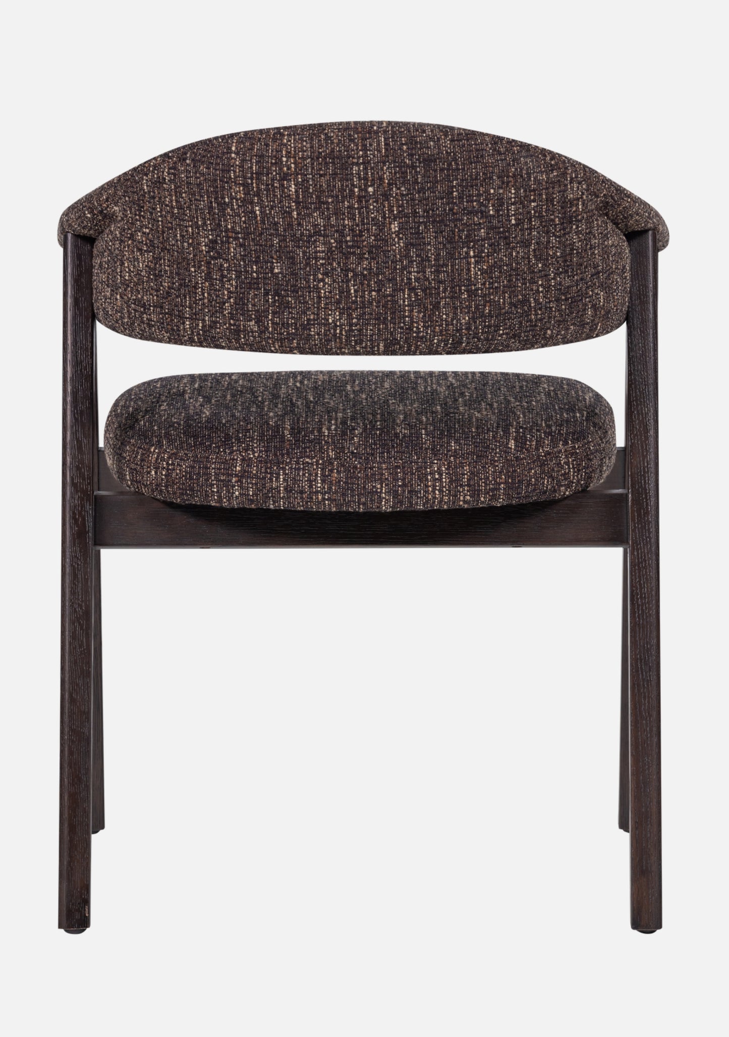 Tunar Dining Chair – FSC® Oak & Dark Brown Fabric Set of 2 - Elara Maison