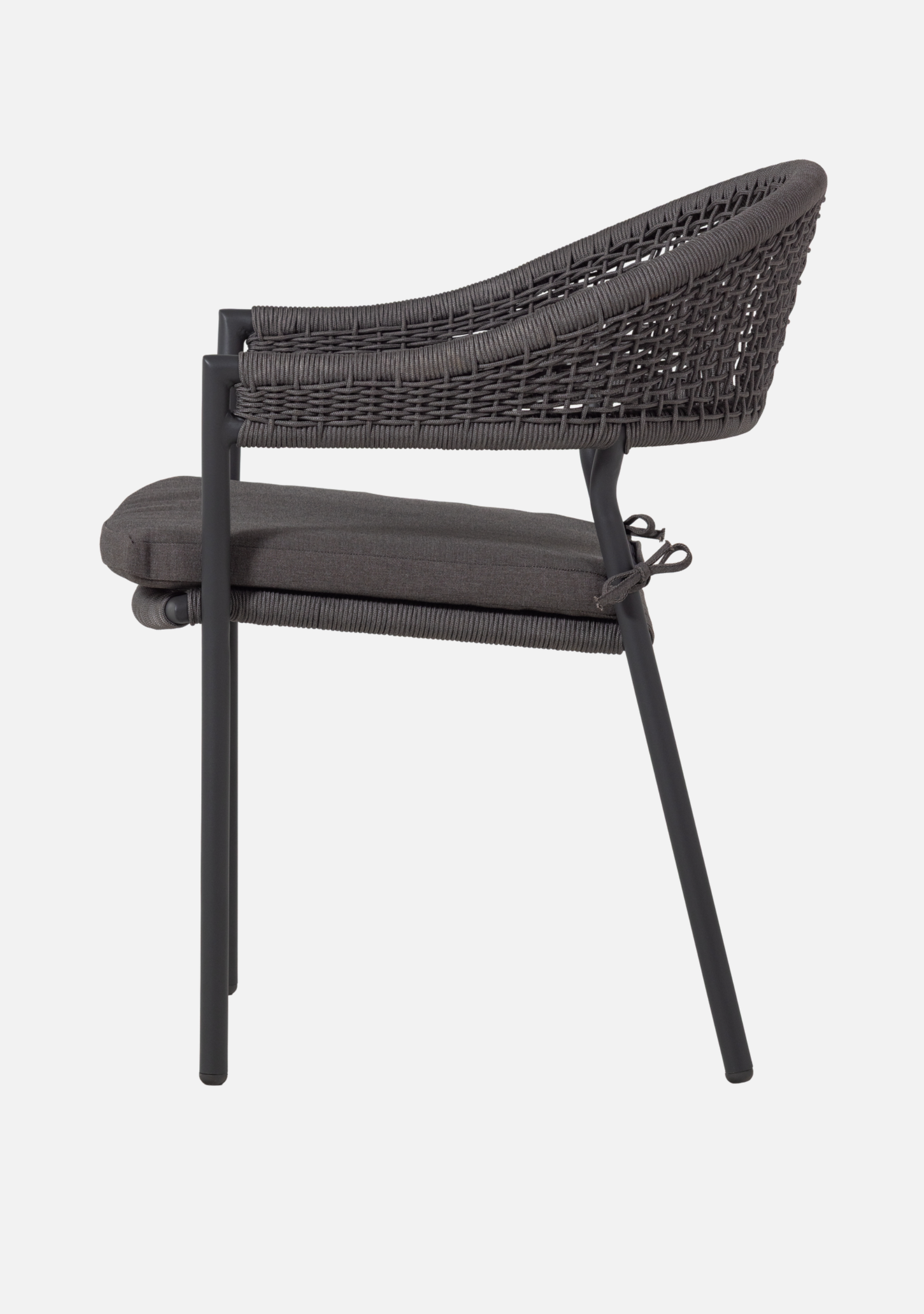 RILO GARDEN CHAIR ALUMINIUM/POLYESTER BROWN - Elara Maison