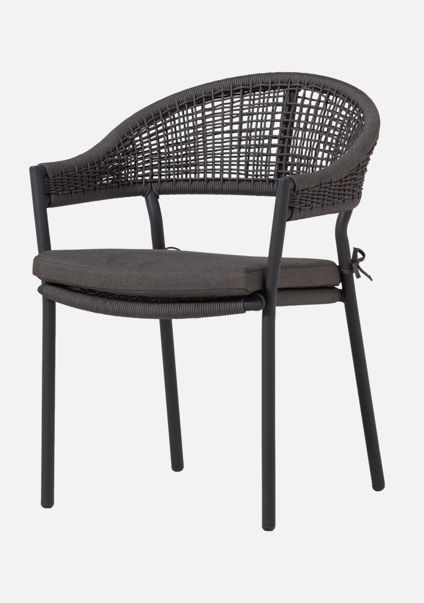 RILO GARDEN CHAIR ALUMINIUM/POLYESTER BROWN - Elara Maison