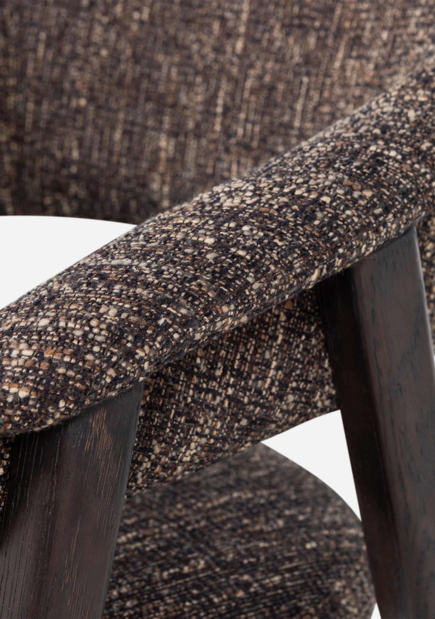 Tunar Dining Chair – FSC® Oak & Dark Brown Fabric Set of 2 - Elara Maison
