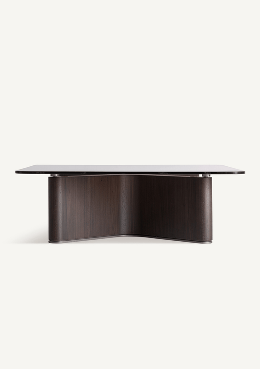 Bransby Black Ash & Tempered Glass Designer Coffee Table