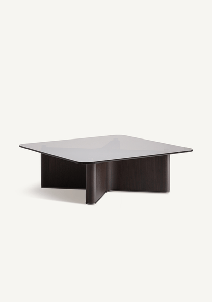 Bransby Black Ash & Tempered Glass Designer Coffee Table