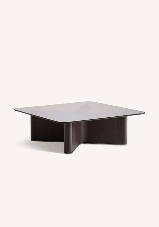 Bransby Black Ash & Tempered Glass Designer Coffee Table