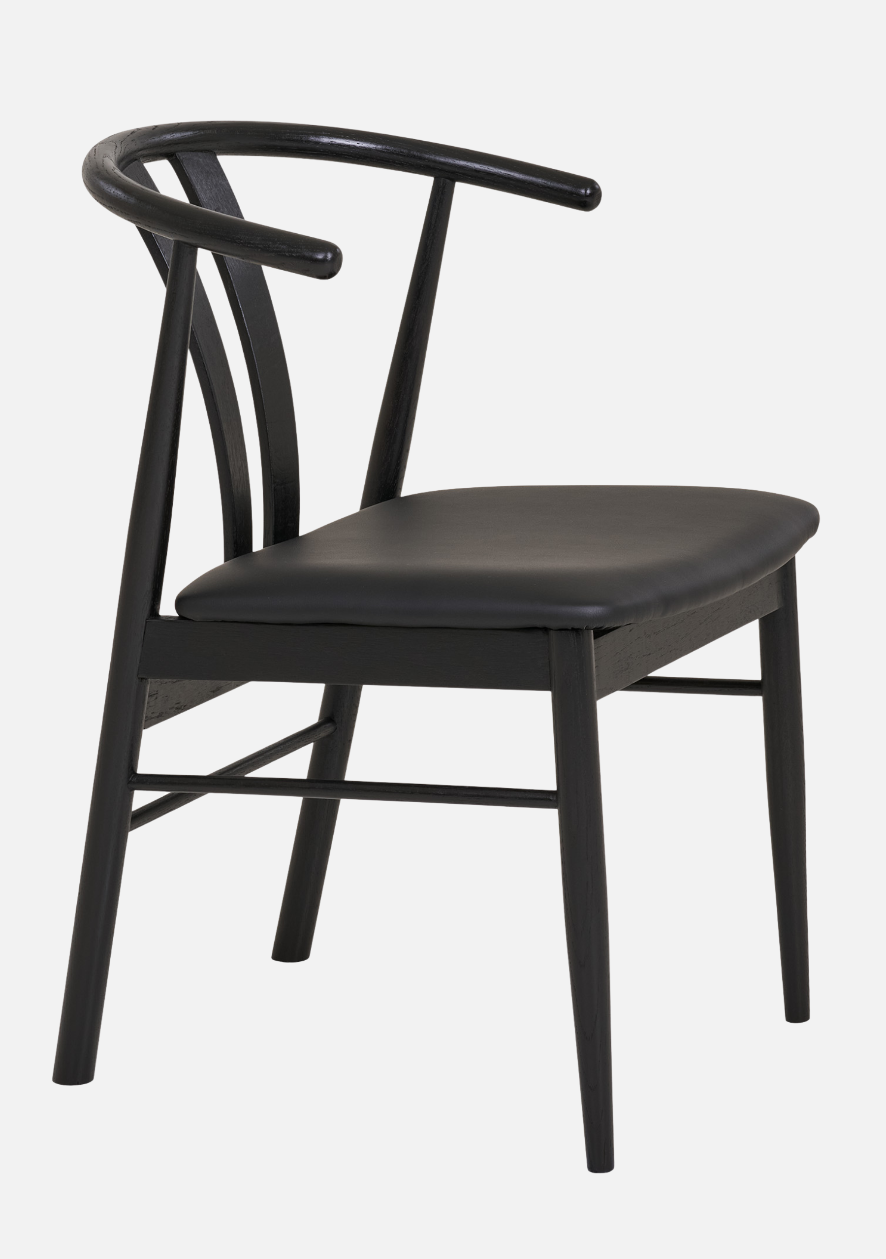 Artenara Dining Chair – Black Oak & Black Seat FSC® Set of 2 - Elara Maison