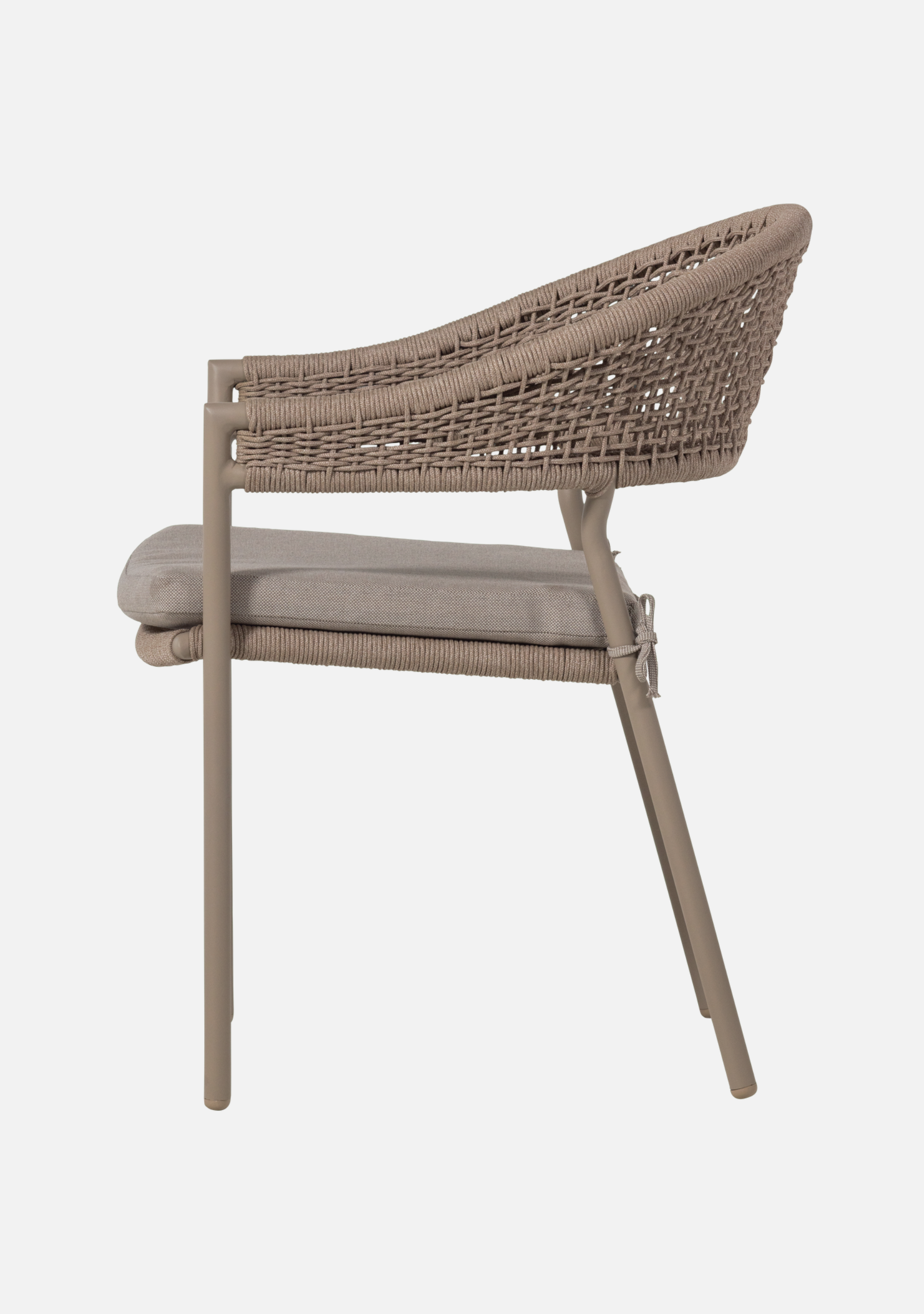 RILO GARDEN CHAIR ALUMINIUM/POLYESTER SAND - Elara Maison