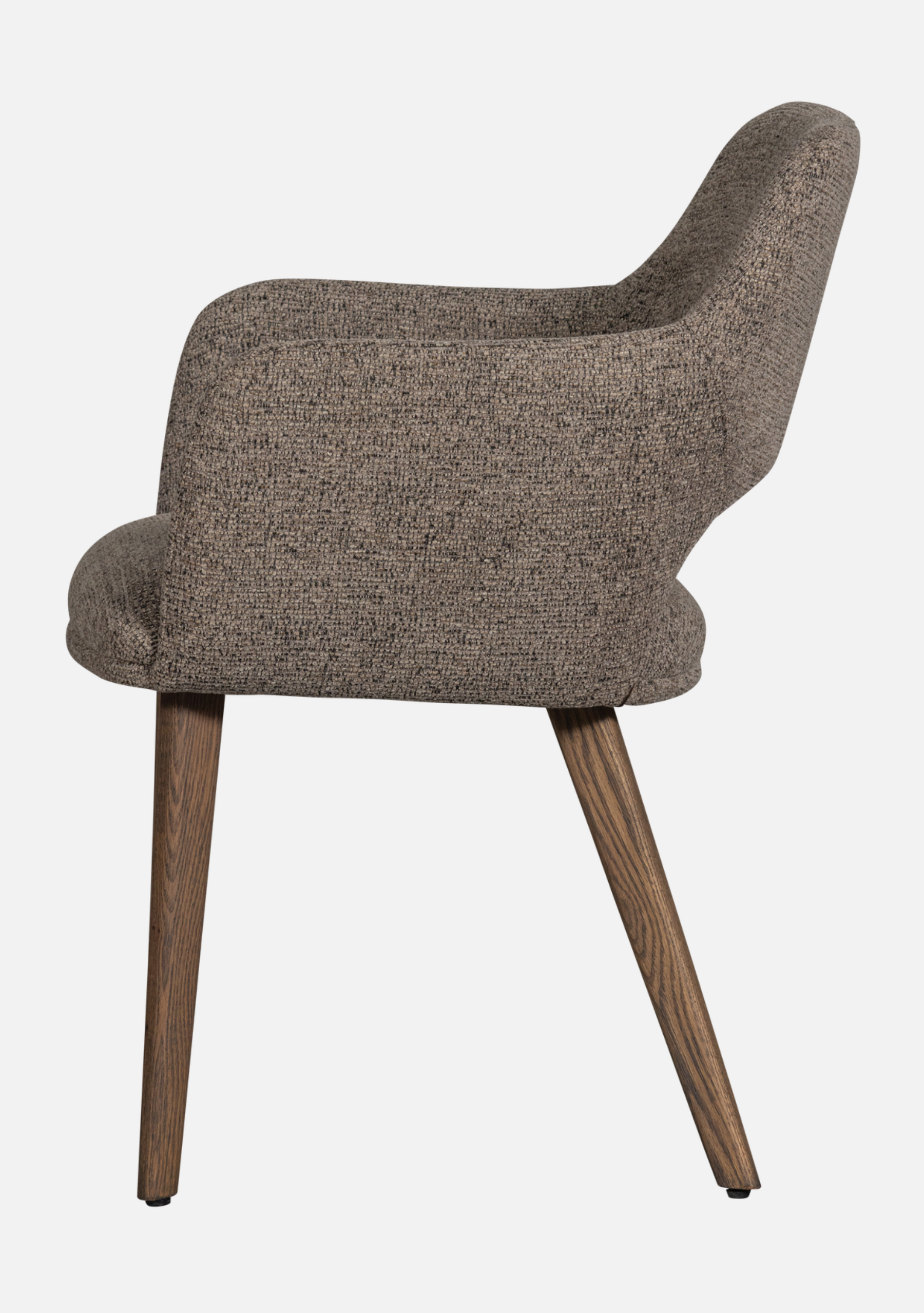 Murat Dining Chair – Taupe Upholstered with Oak Legs (FSC®) – Set of 2 - Elara Maison