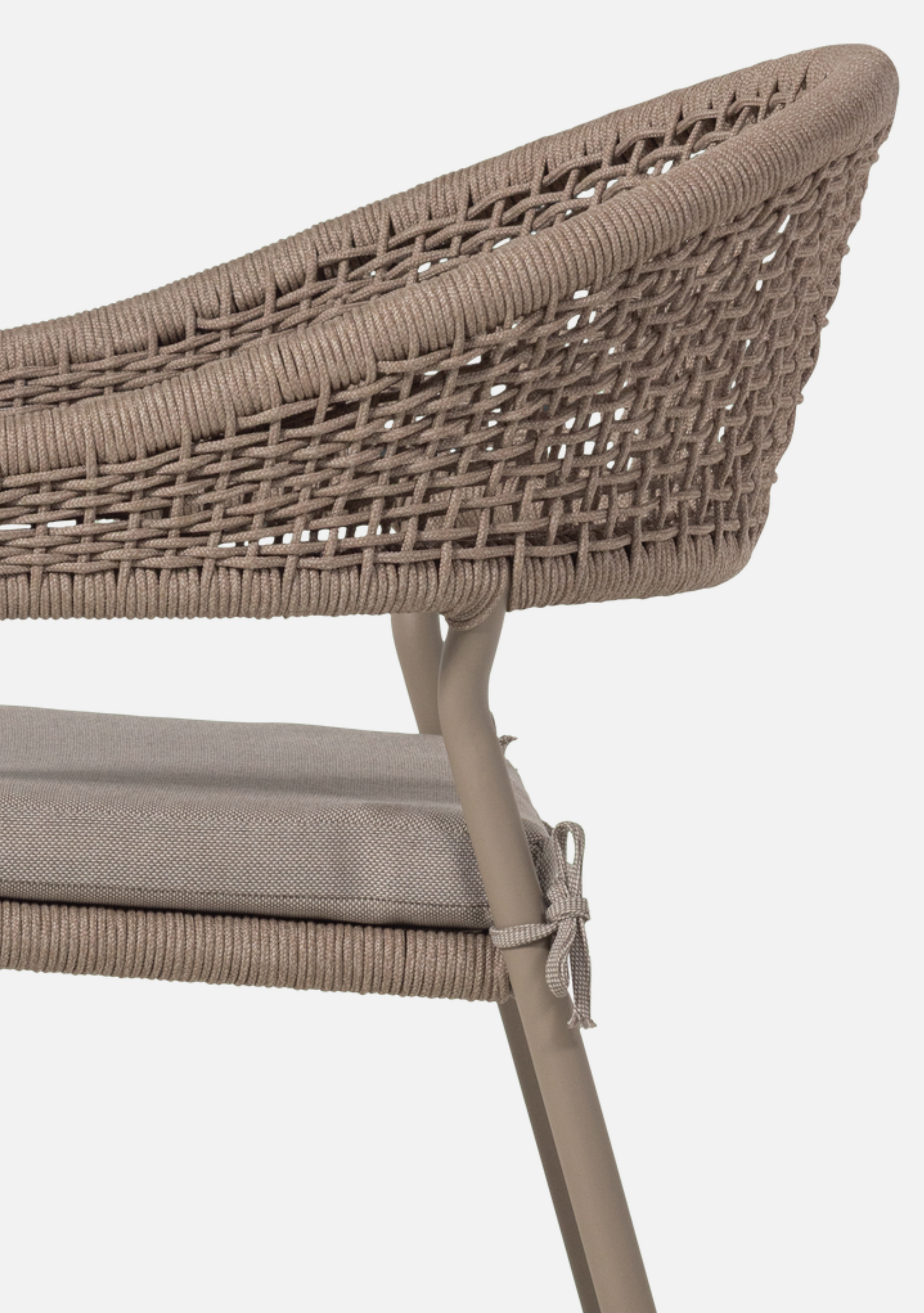RILO GARDEN CHAIR ALUMINIUM/POLYESTER SAND - Elara Maison