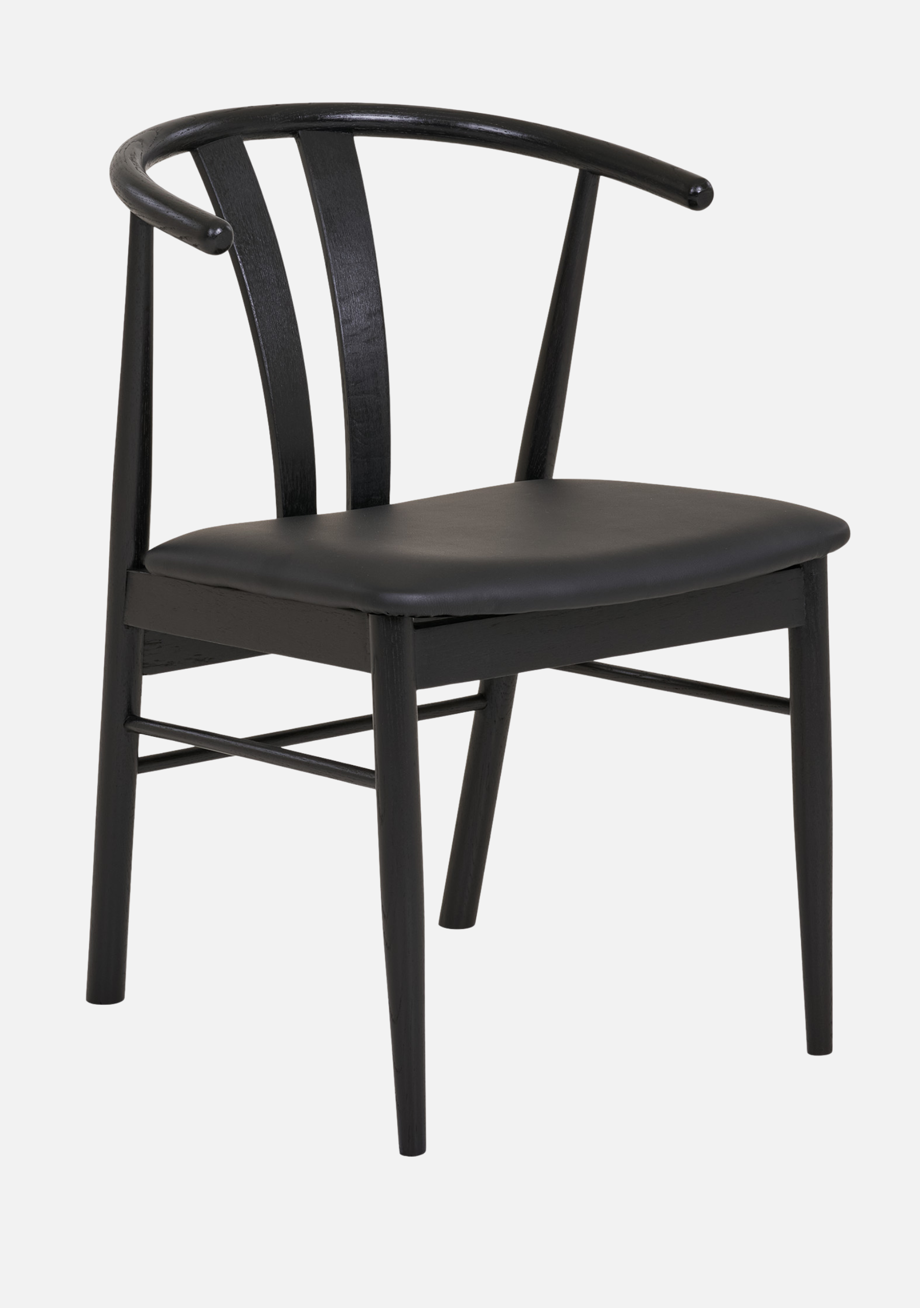 Artenara Dining Chair – Black Oak & Black Seat FSC® Set of 2 - Elara Maison