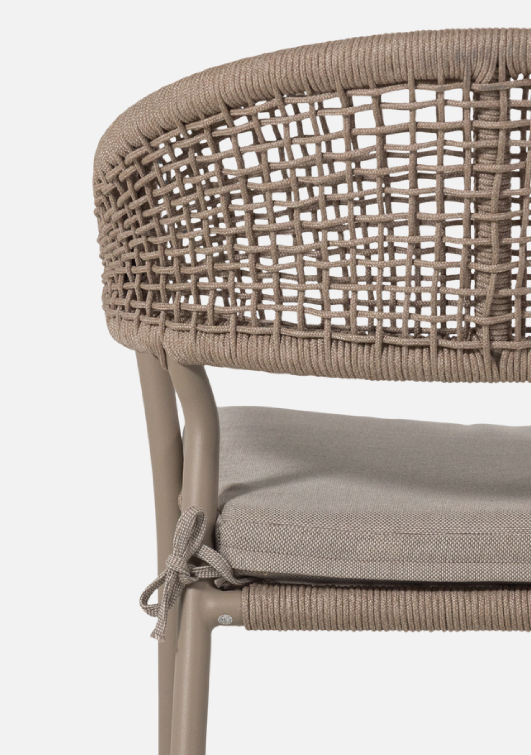 RILO GARDEN CHAIR ALUMINIUM/POLYESTER SAND - Elara Maison