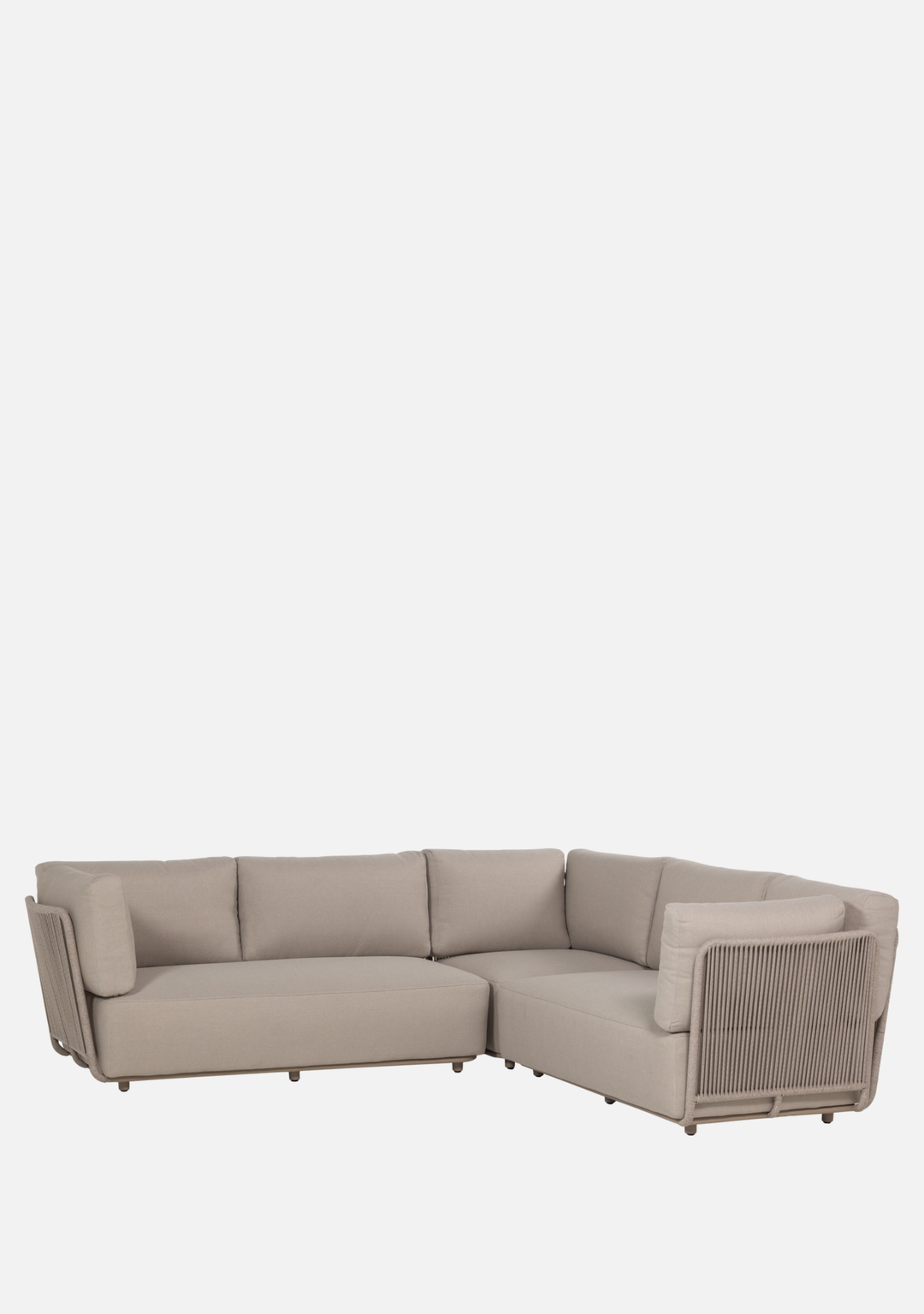 Sora Modular Outdoor Lounge – Sand Metal & Rope | Luxury Garden