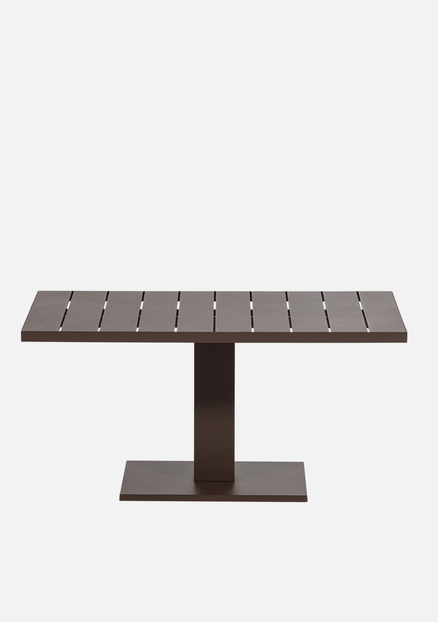 TESSO HEIGHT ADJUSTABLE GARDEN TABLE GARDEN ALUMINUM BROWN - Elara Maison