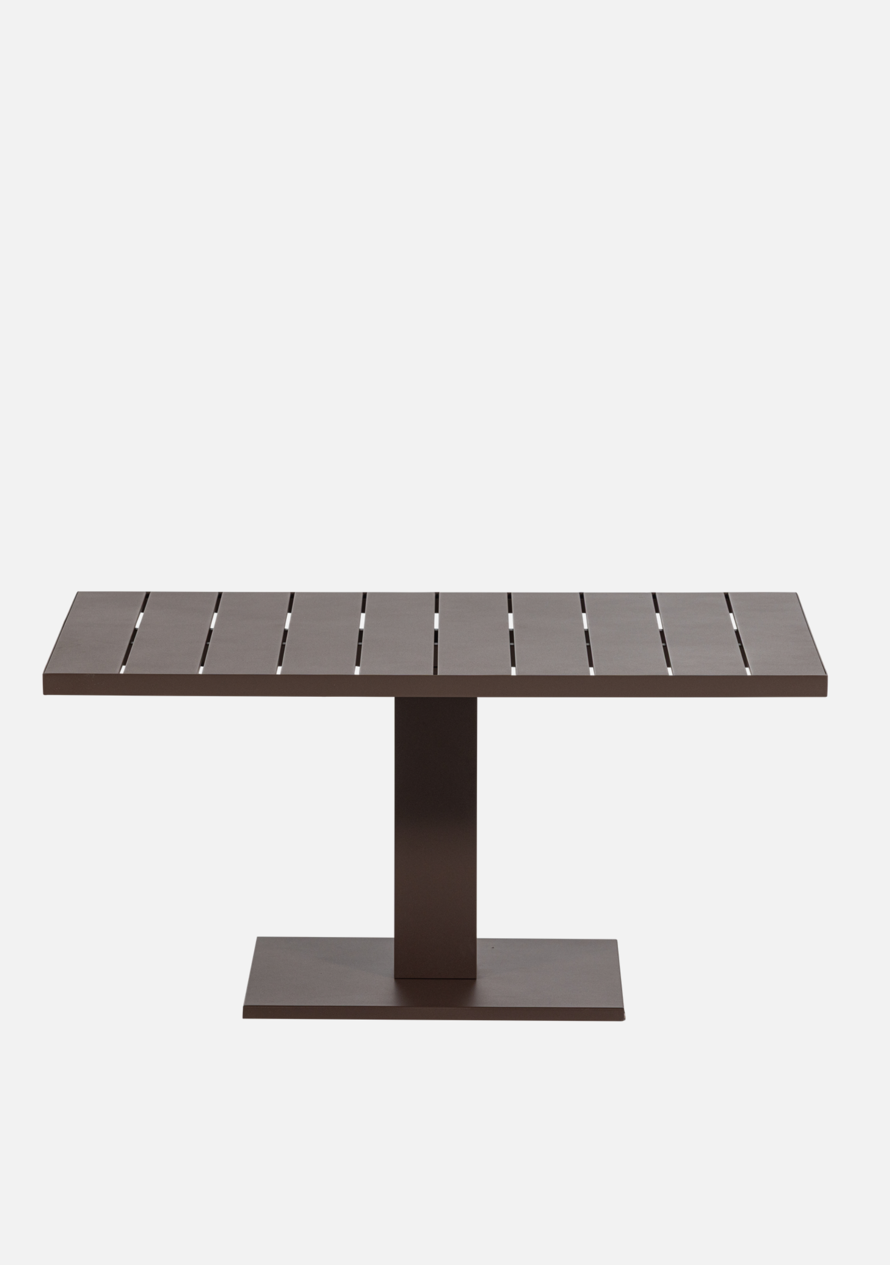 TESSO HEIGHT ADJUSTABLE GARDEN TABLE GARDEN ALUMINUM BROWN - Elara Maison