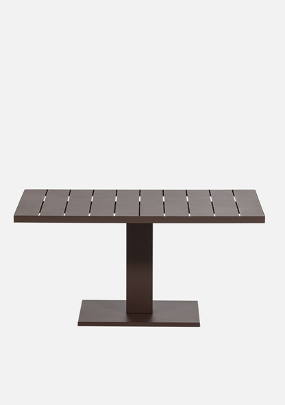 TESSO HEIGHT ADJUSTABLE GARDEN TABLE GARDEN ALUMINUM BROWN - Elara Maison