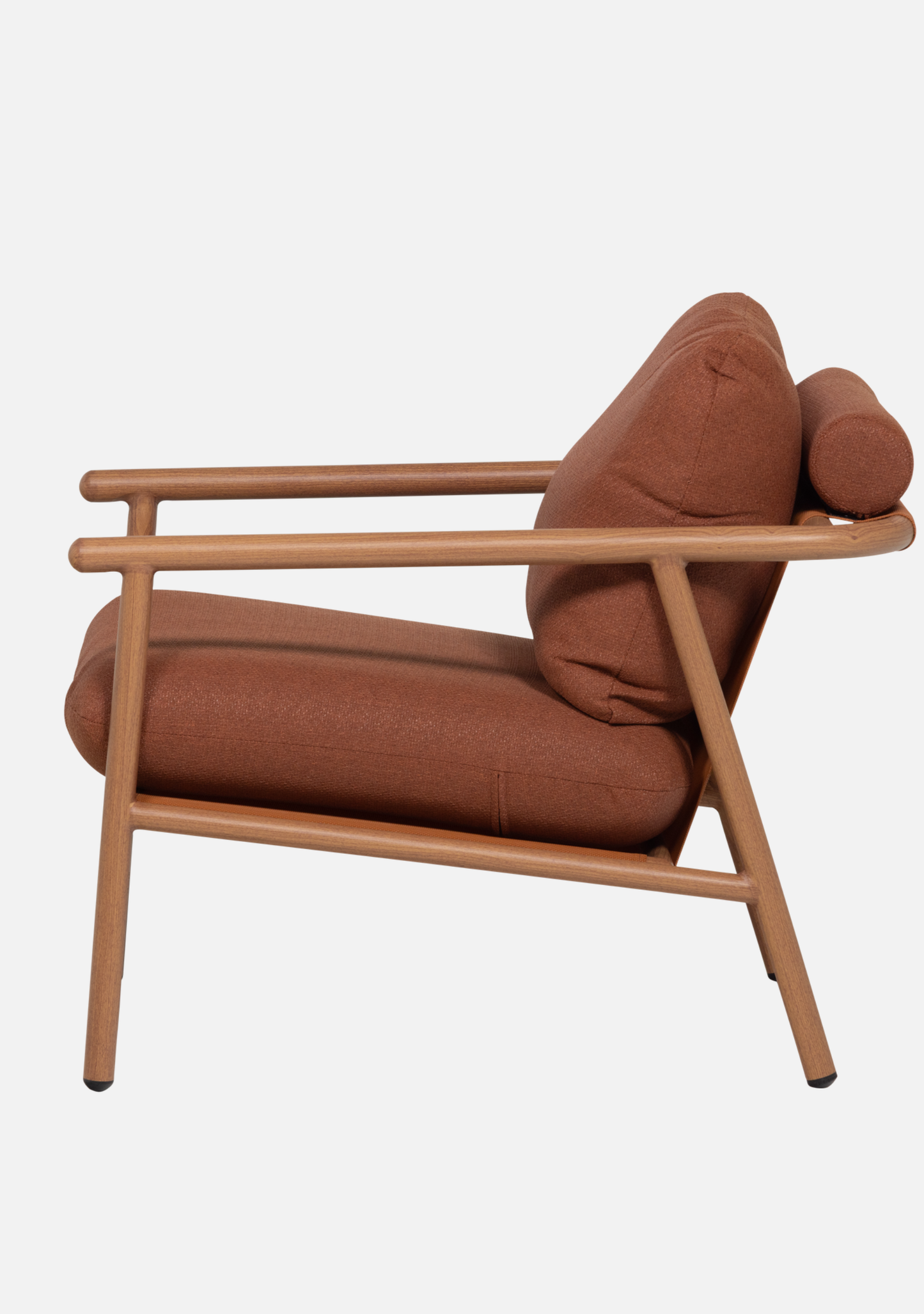 CAVERO GARDEN LOUNGE CHAIR ALUMINIUM TERRA/NATURAL - Elara Maison