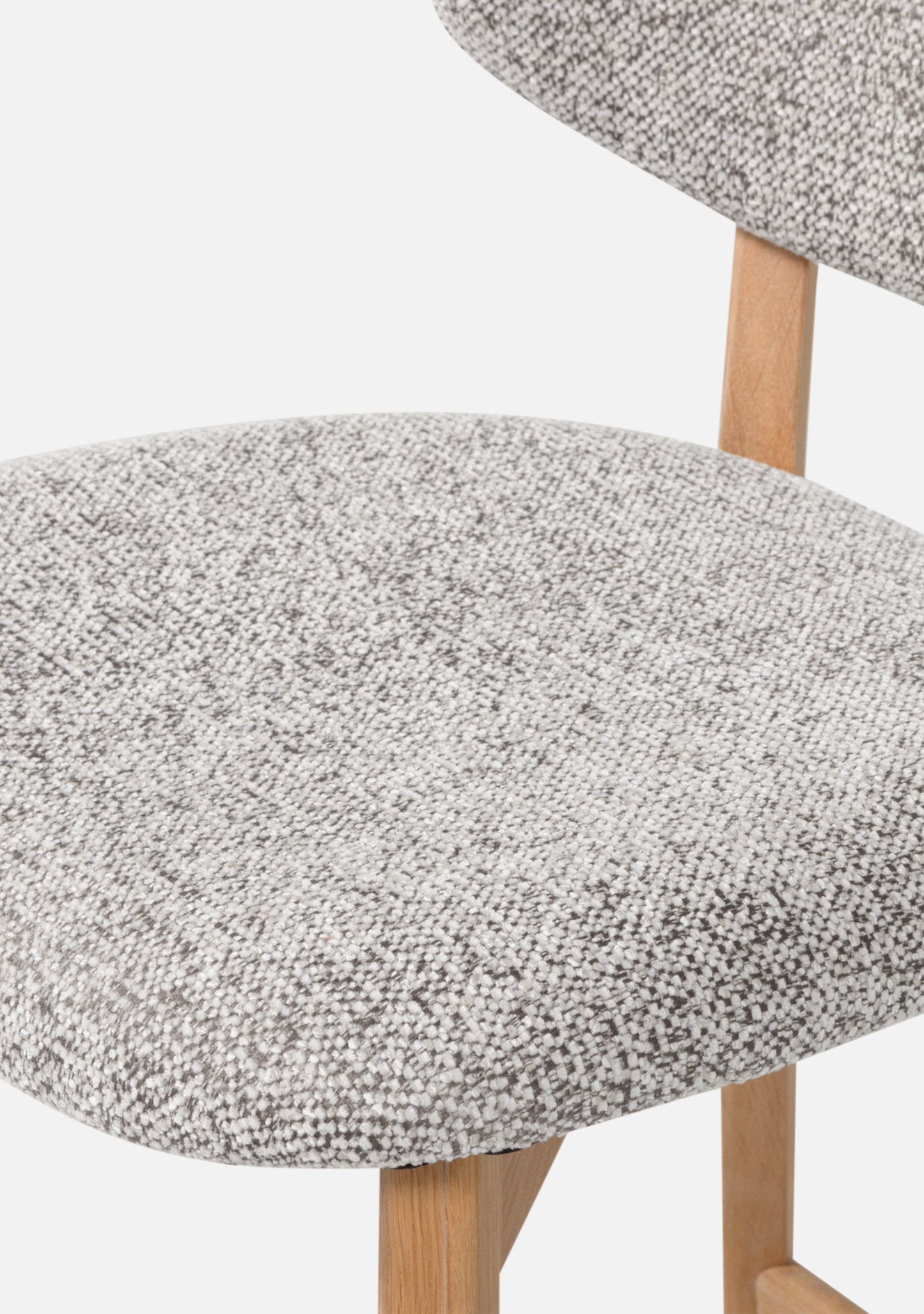 Udar Bar Stool – FSC® Oak Wood & Natural Upholstery - Elara Maison