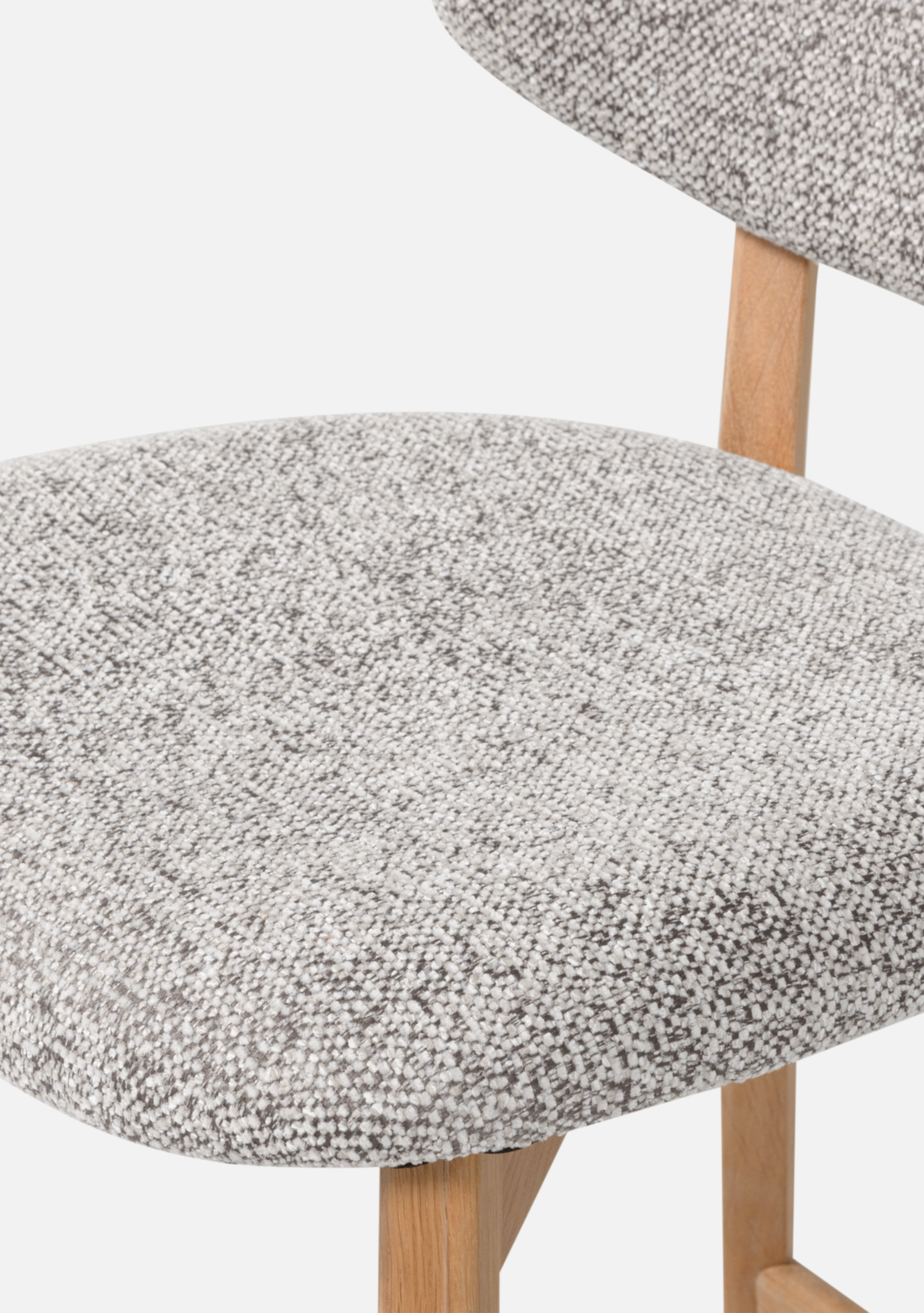 Udar Bar Stool – FSC® Oak Wood & Natural Upholstery - Elara Maison