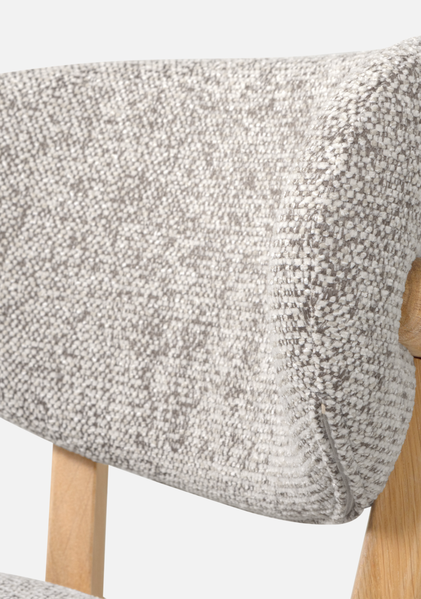 Udar Bar Stool – FSC® Oak Wood & Natural Upholstery - Elara Maison
