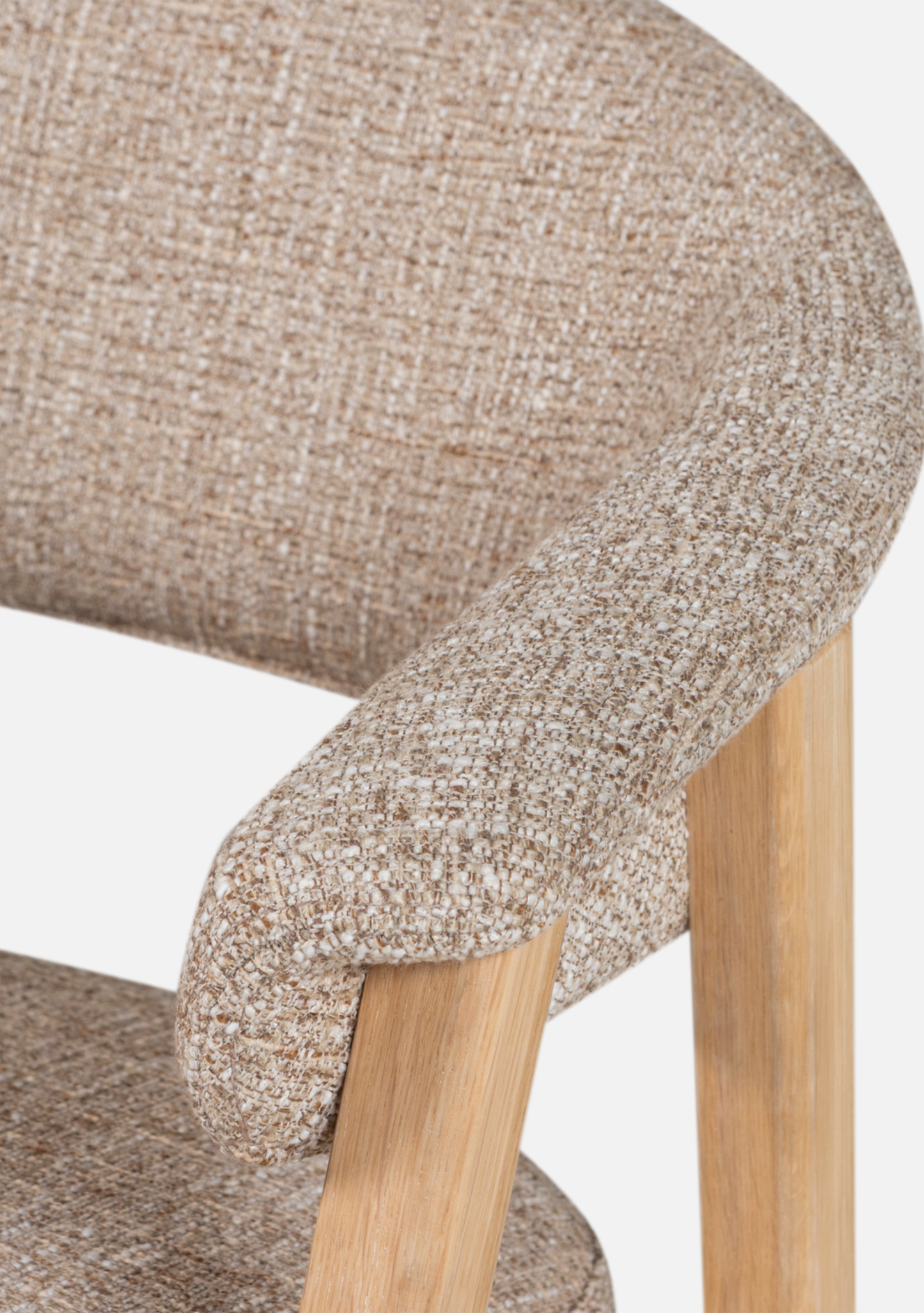 Tunar Dining Chair – FSC® Oak & Natural Fabric Set of 2 - Elara Maison