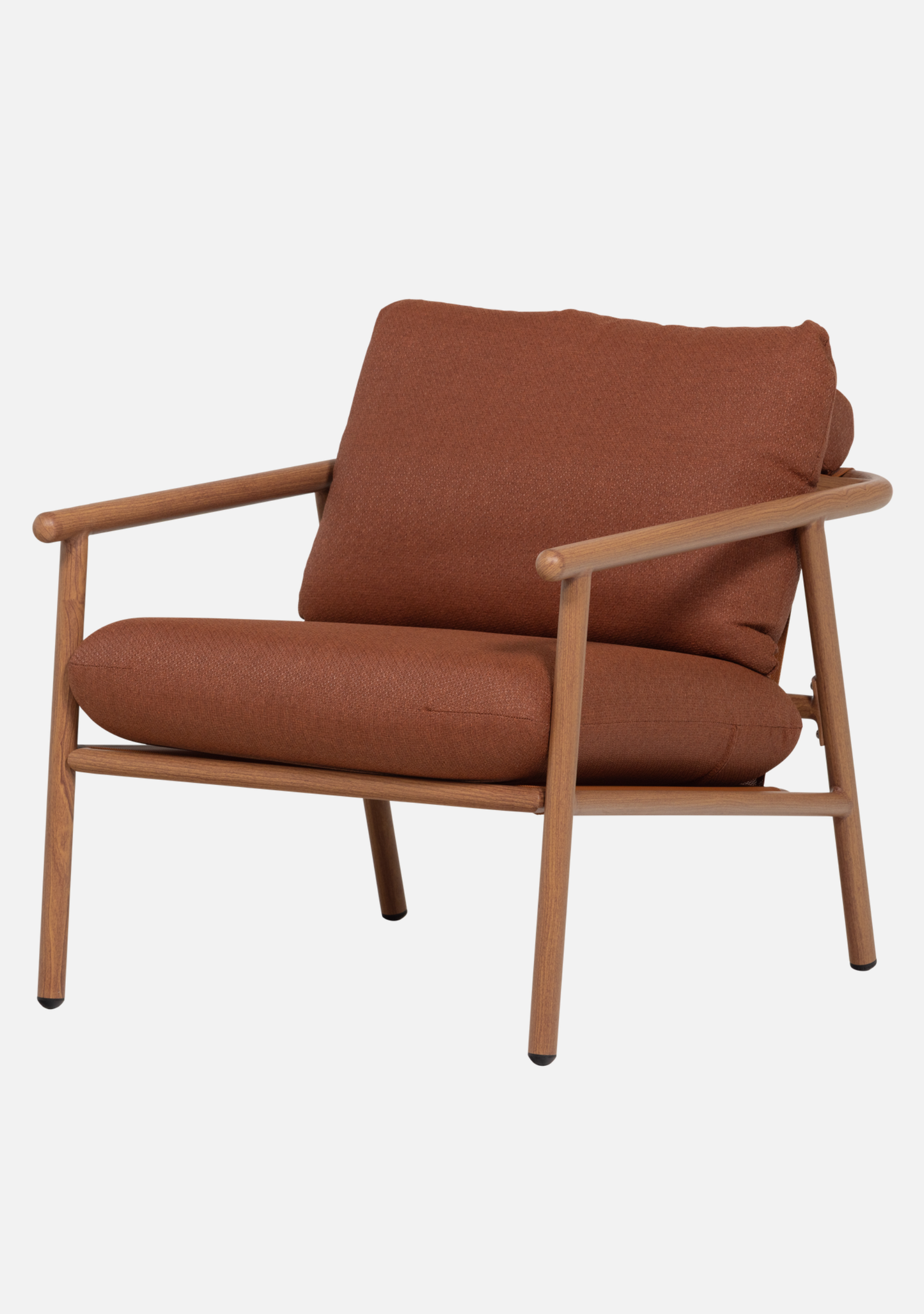 CAVERO GARDEN LOUNGE CHAIR ALUMINIUM TERRA/NATURAL - Elara Maison