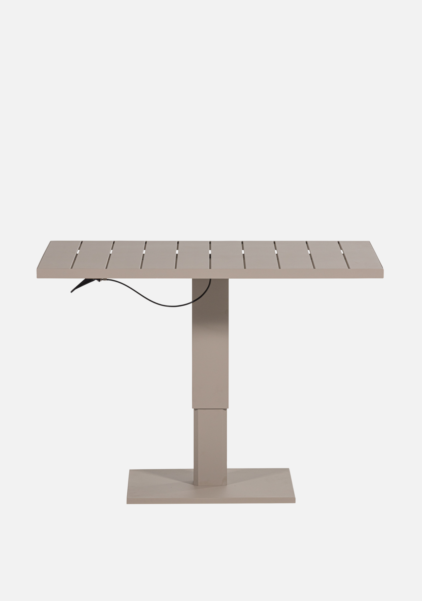TESSO HEIGHT ADJUSTABLE GARDEN TABLE GARDEN ALUMINUM SAND - Elara Maison