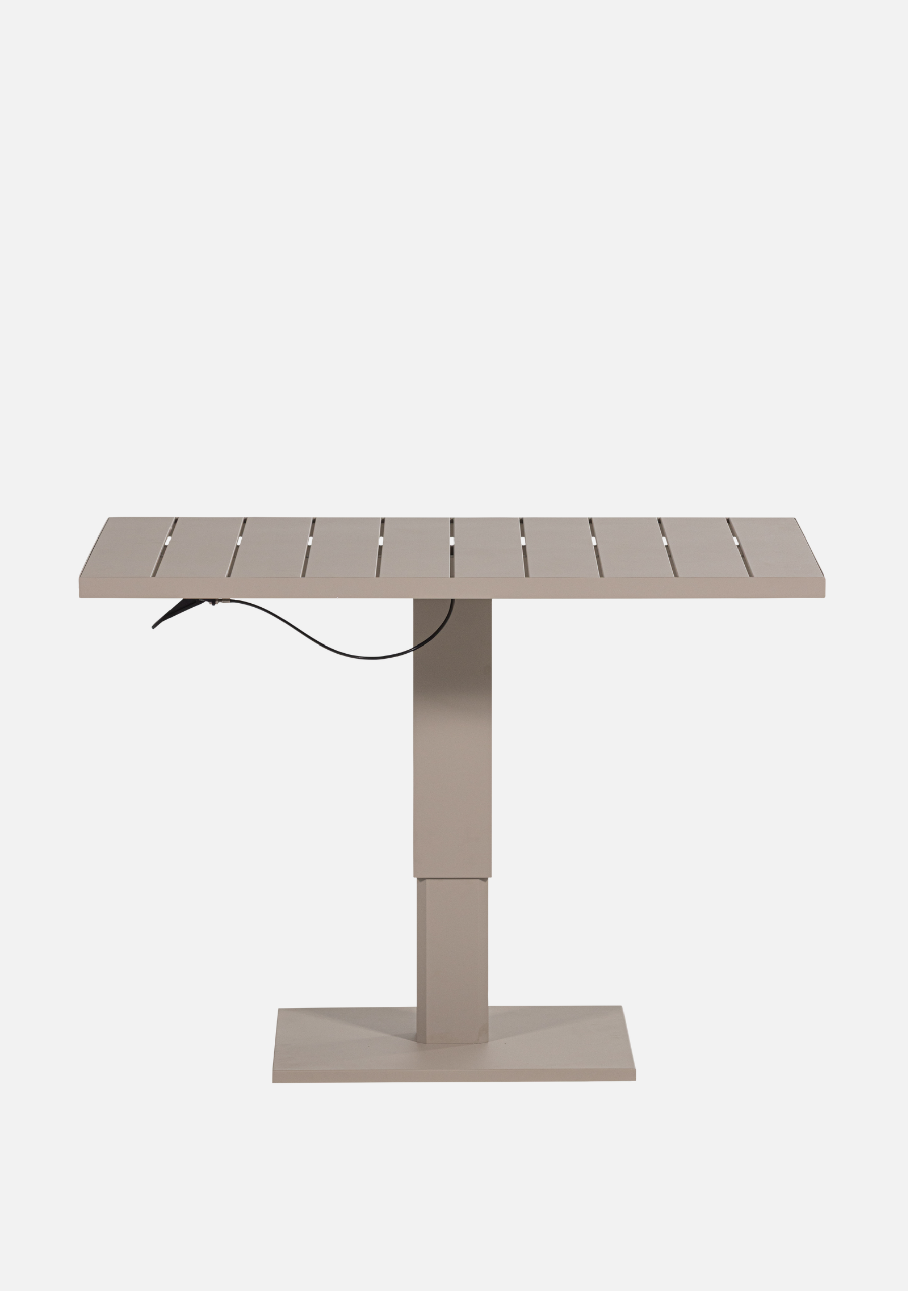 TESSO HEIGHT ADJUSTABLE GARDEN TABLE GARDEN ALUMINUM SAND - Elara Maison