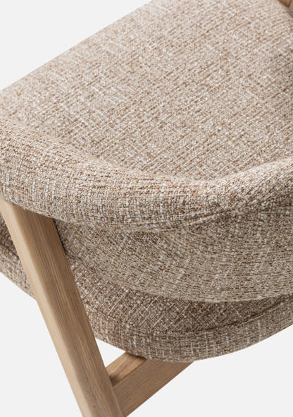 Tunar Dining Chair – FSC® Oak & Natural Fabric Set of 2 - Elara Maison