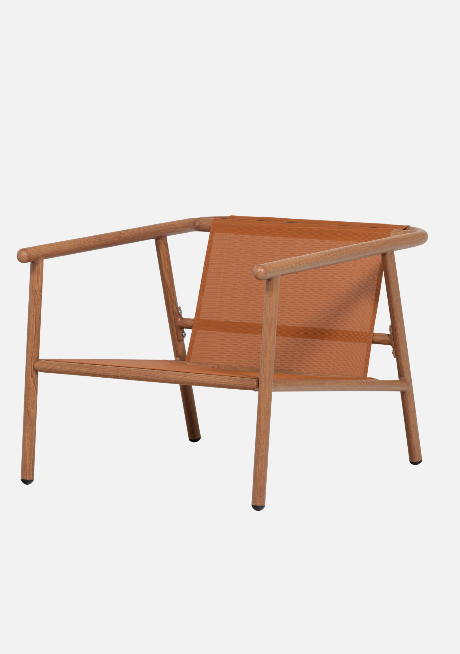 CAVERO GARDEN LOUNGE CHAIR ALUMINIUM TERRA/NATURAL - Elara Maison