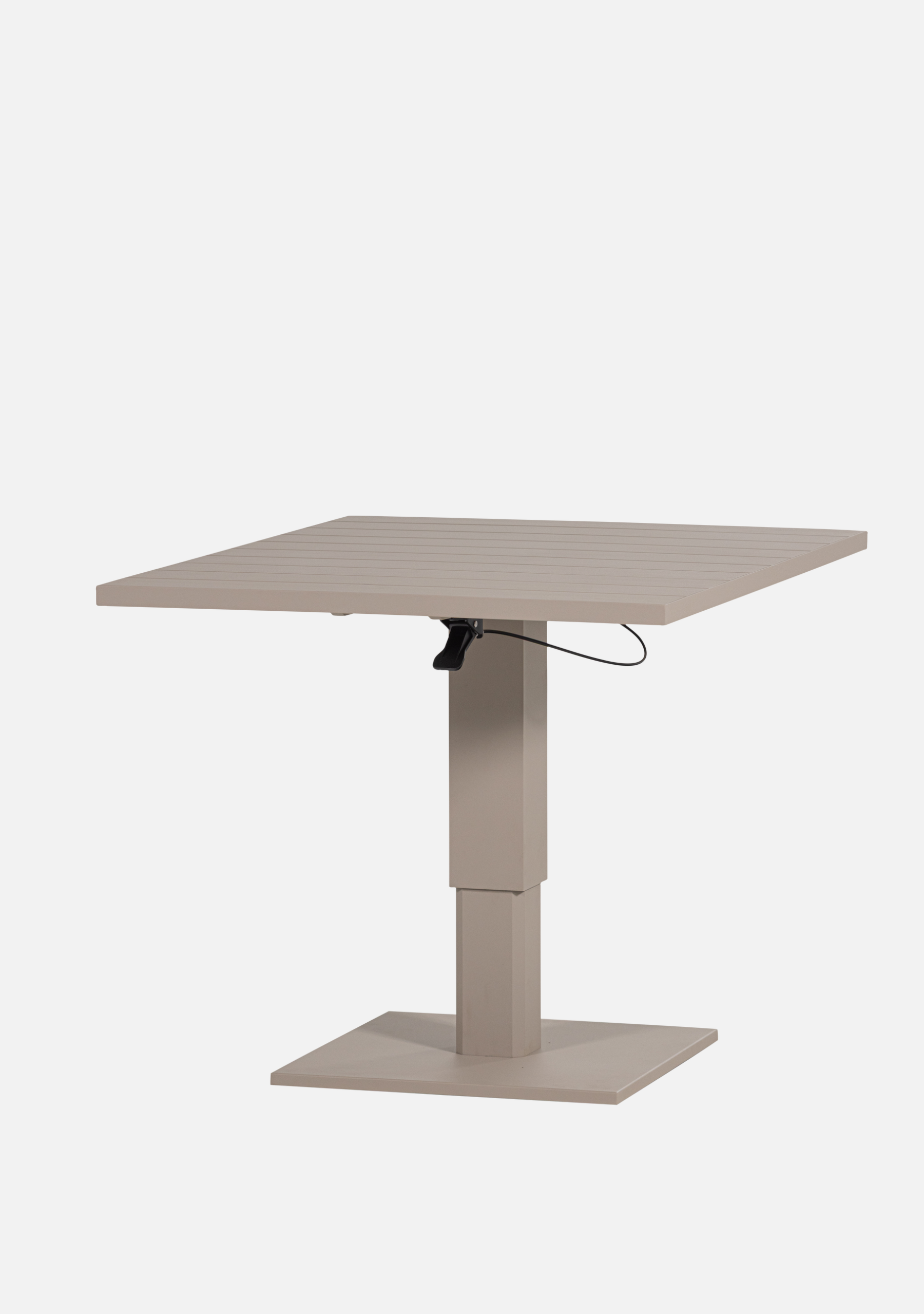TESSO HEIGHT ADJUSTABLE GARDEN TABLE GARDEN ALUMINUM SAND - Elara Maison