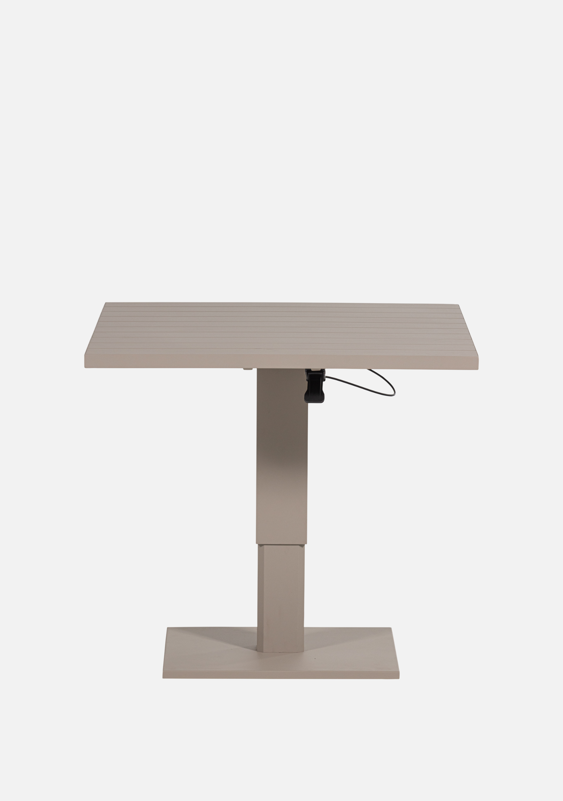 TESSO HEIGHT ADJUSTABLE GARDEN TABLE GARDEN ALUMINUM SAND - Elara Maison