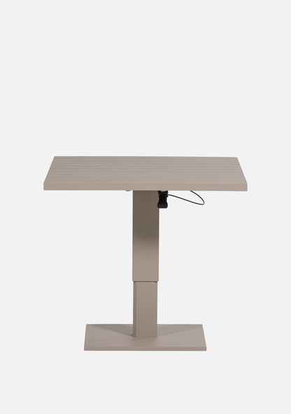 TESSO HEIGHT ADJUSTABLE GARDEN TABLE GARDEN ALUMINUM SAND - Elara Maison