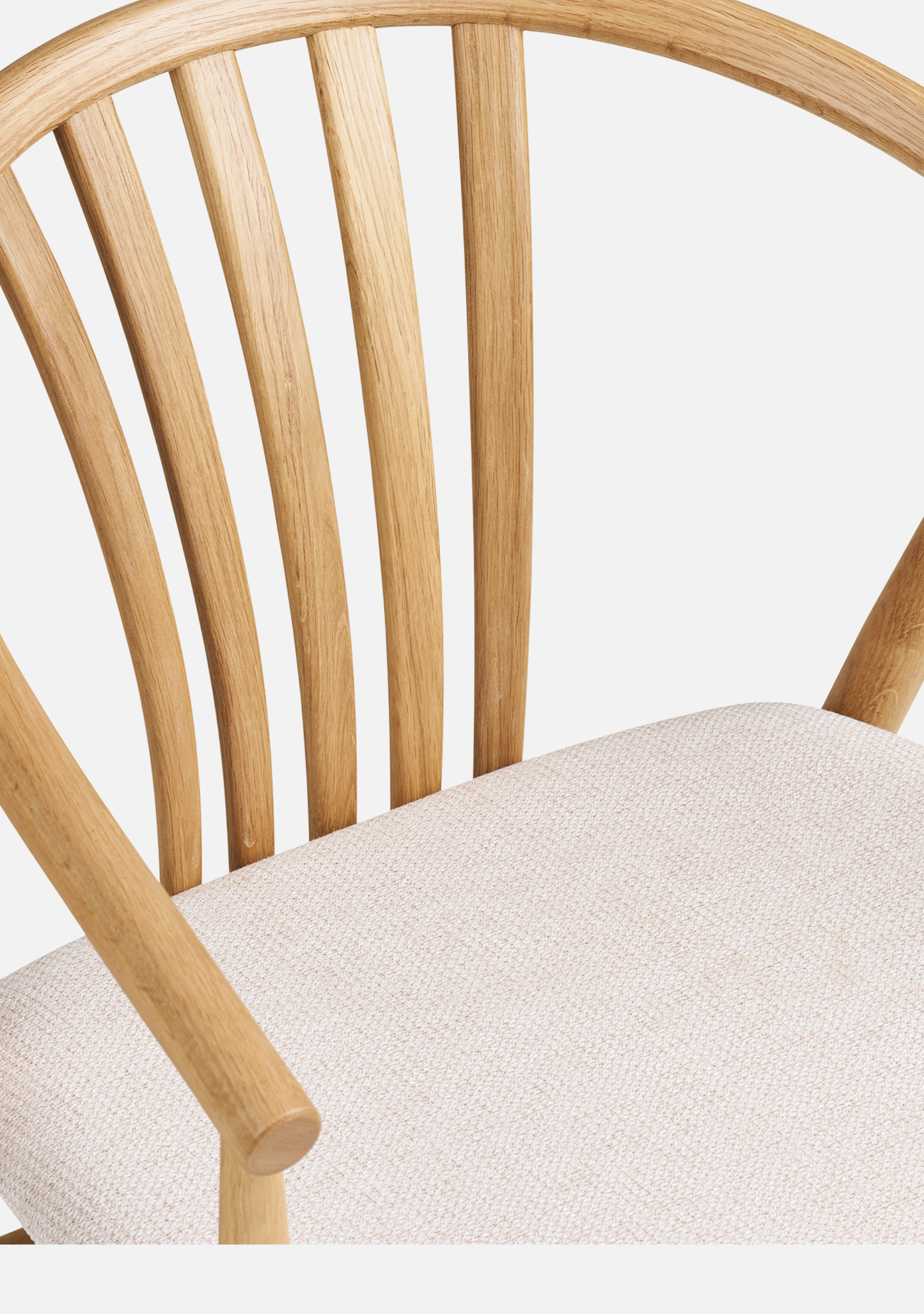 Agustin Dining Chair – FSC® Oak Wood & Soft Fabric - Elara Maison