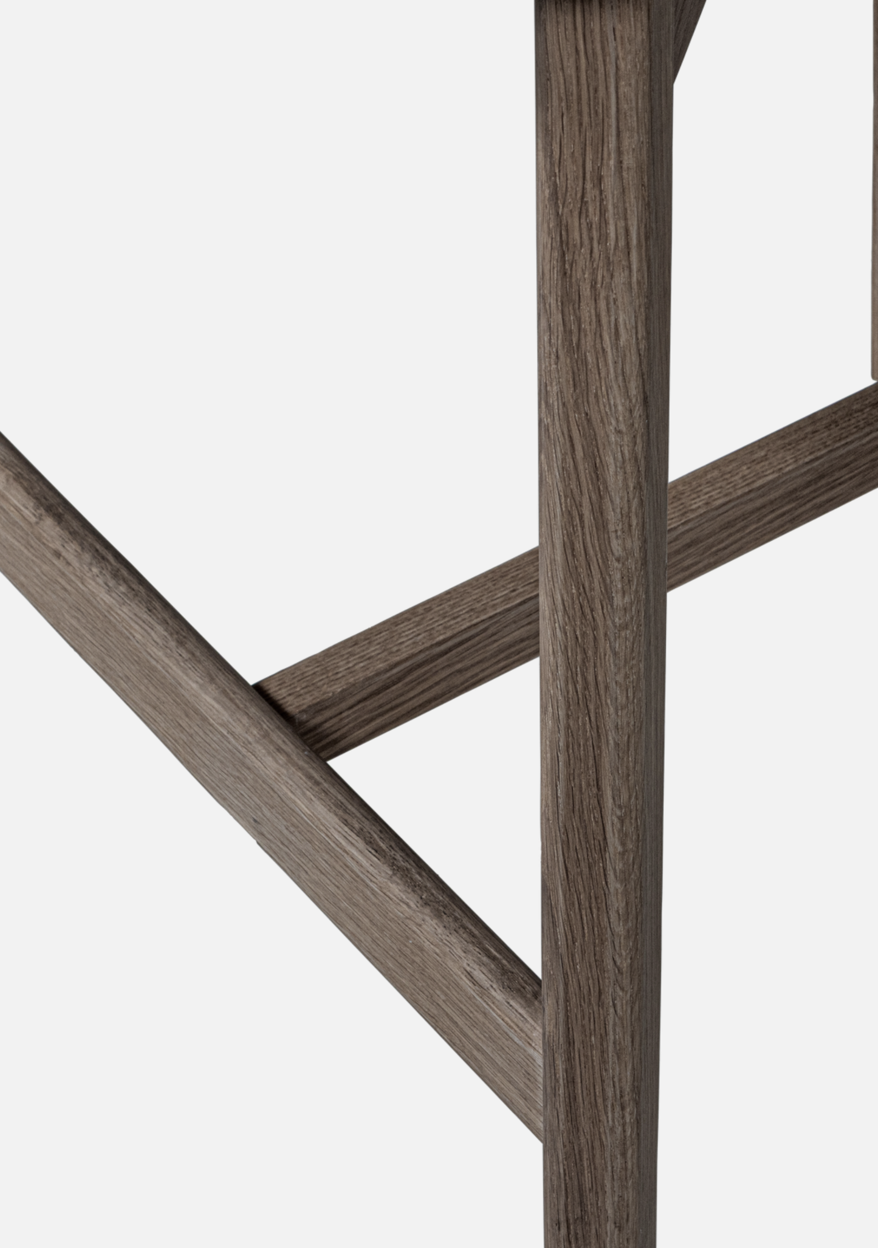 Udar Bar Stool – FSC® Oak Wood & Brown Finish Upholstery - Elara Maison
