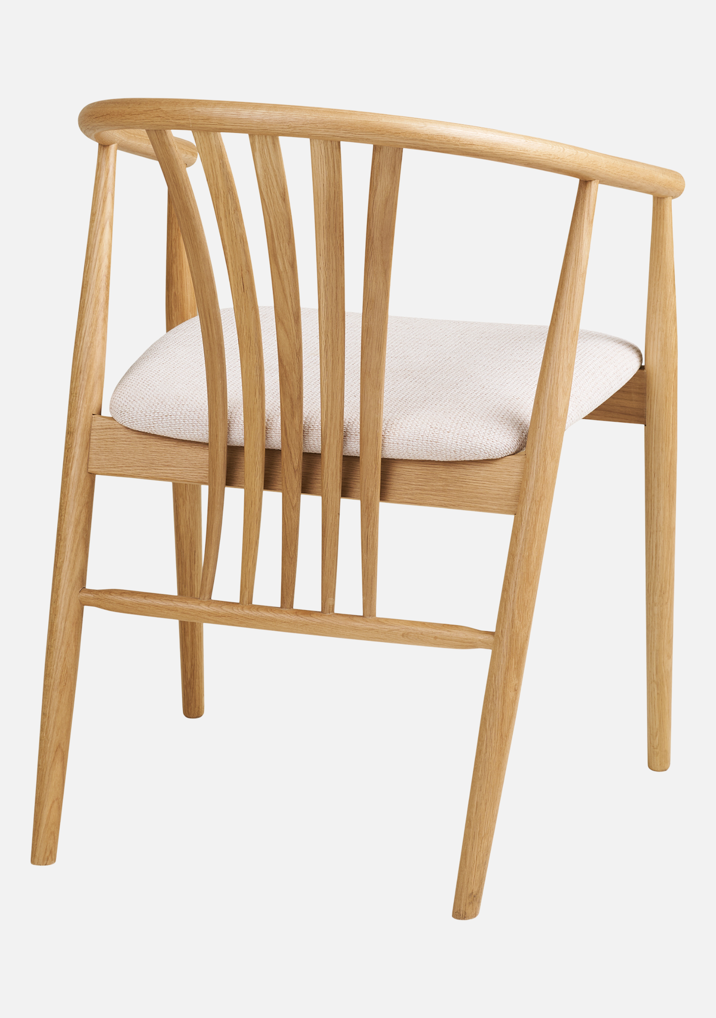 Agustin Dining Chair – FSC® Oak Wood & Soft Fabric - Elara Maison