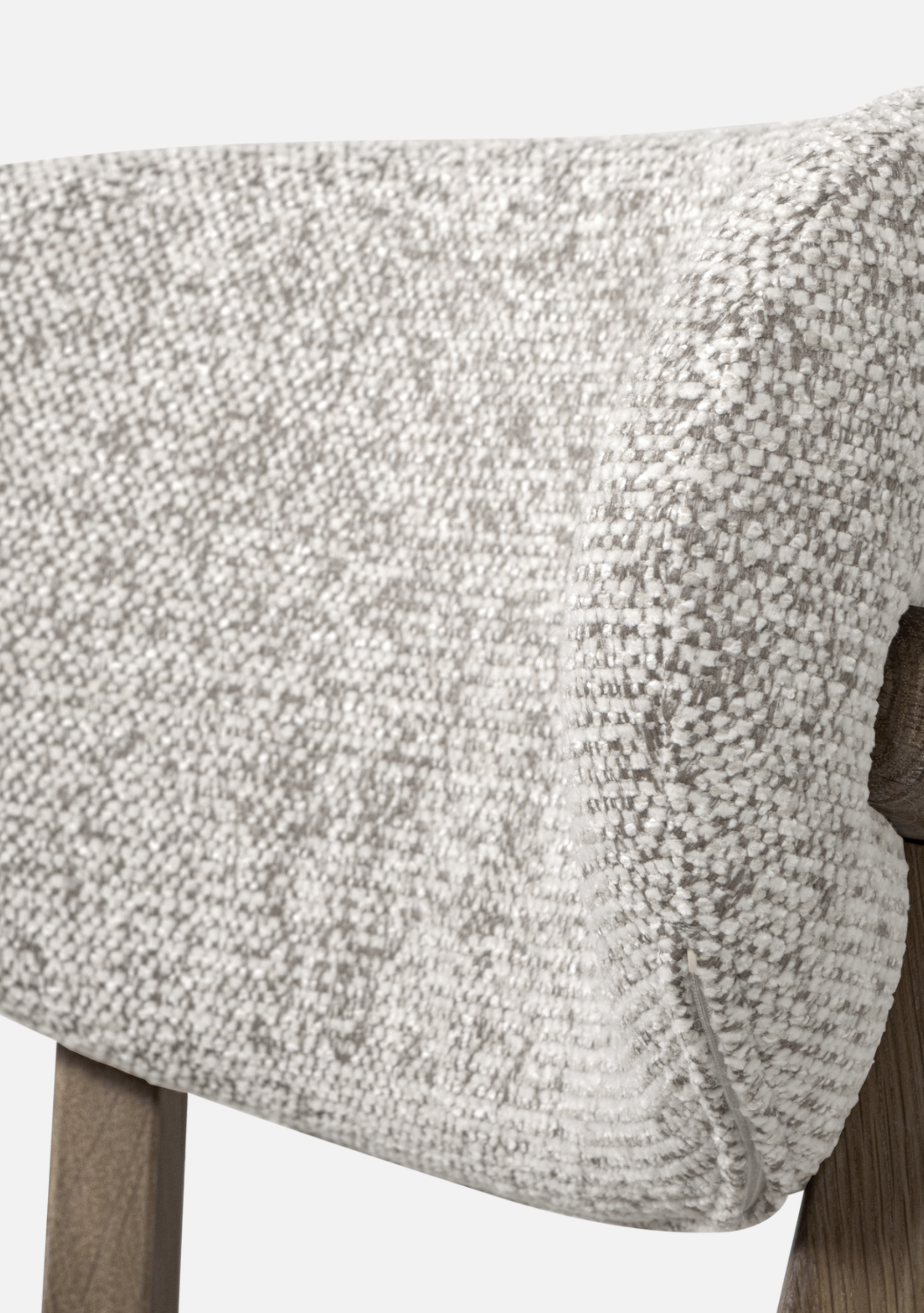 Udar Bar Stool – FSC® Oak Wood & Brown Finish Upholstery - Elara Maison
